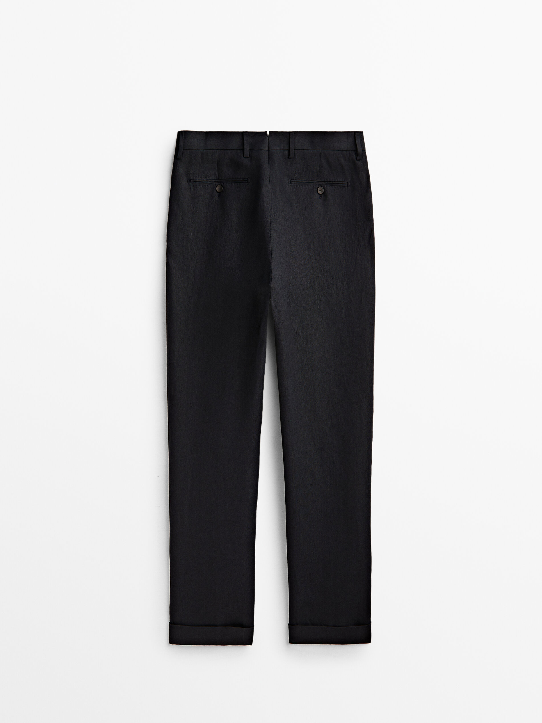 Pantalón traje lino estructura Limited edition - AZUL MARINO