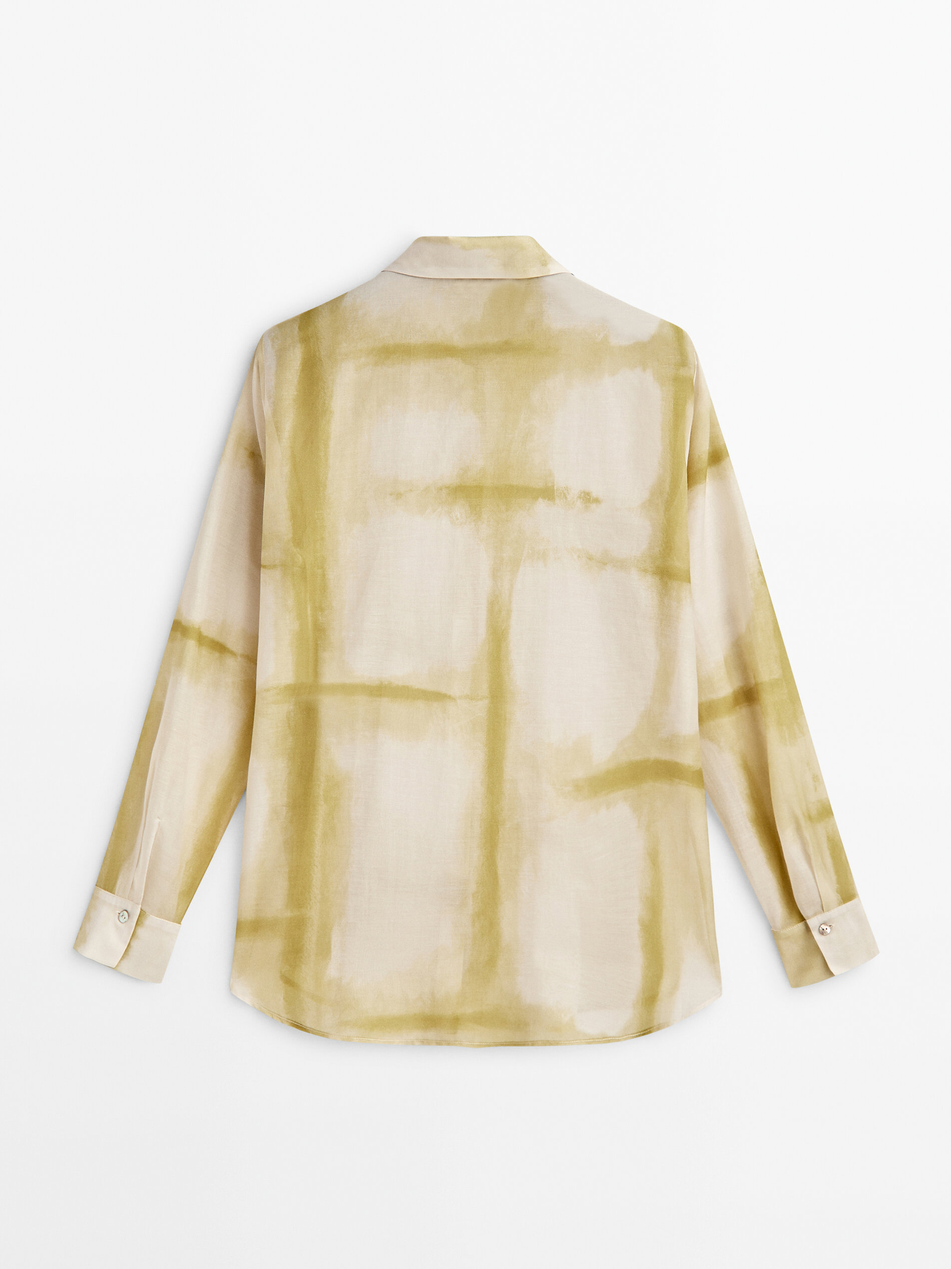 Camisa estampado difuminado - VERDE