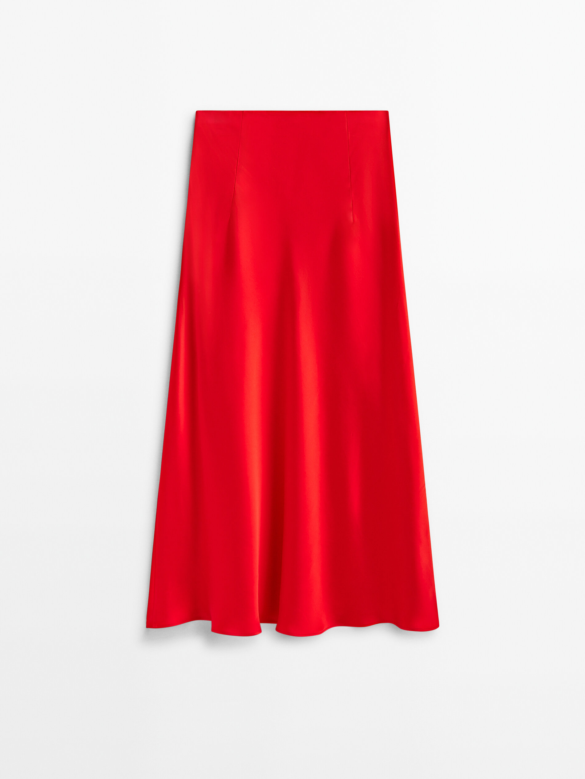Falda larga satinada -Studio - ROJO