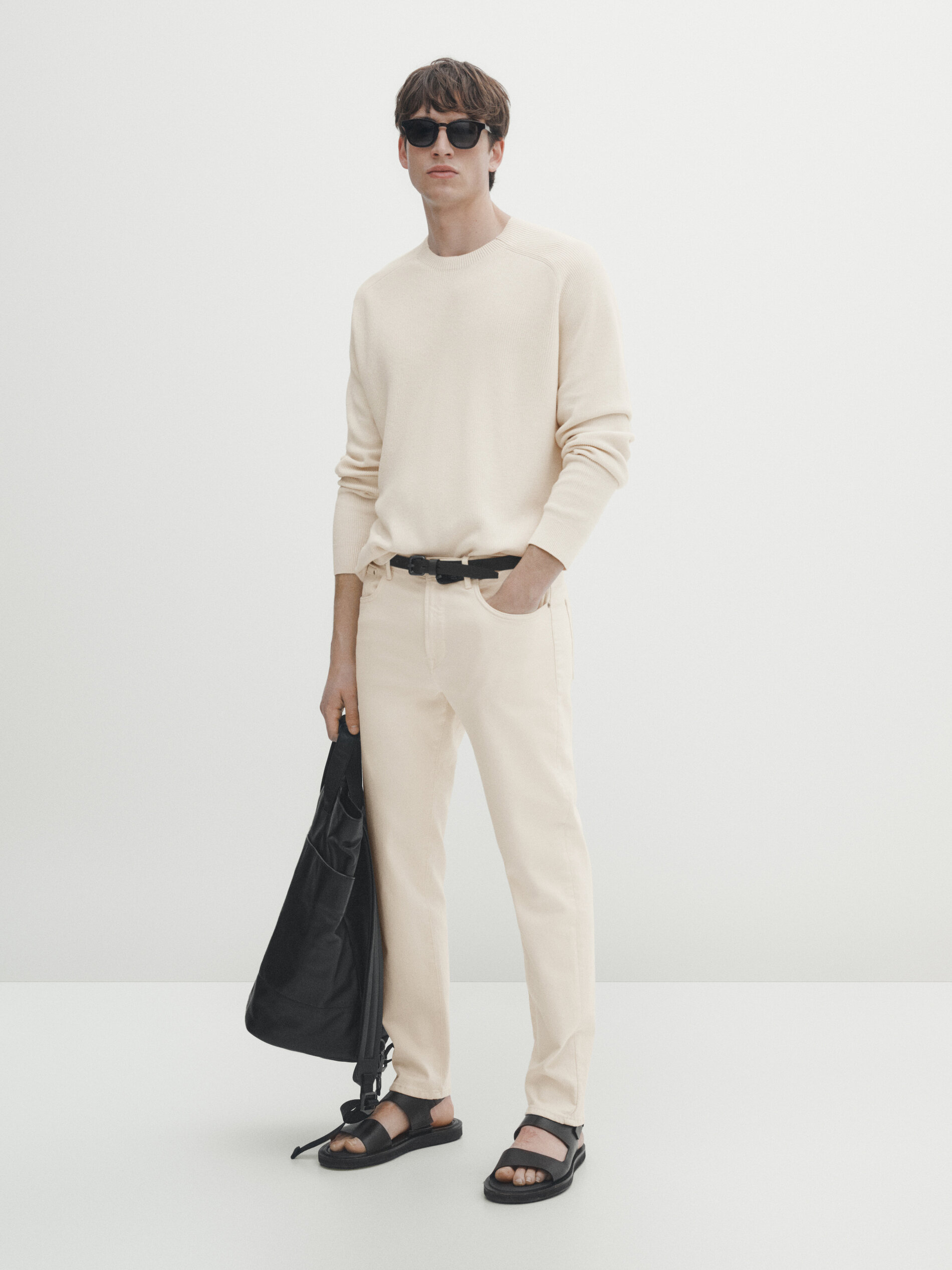 Pantalón vaquero tapered fit - CRUDO