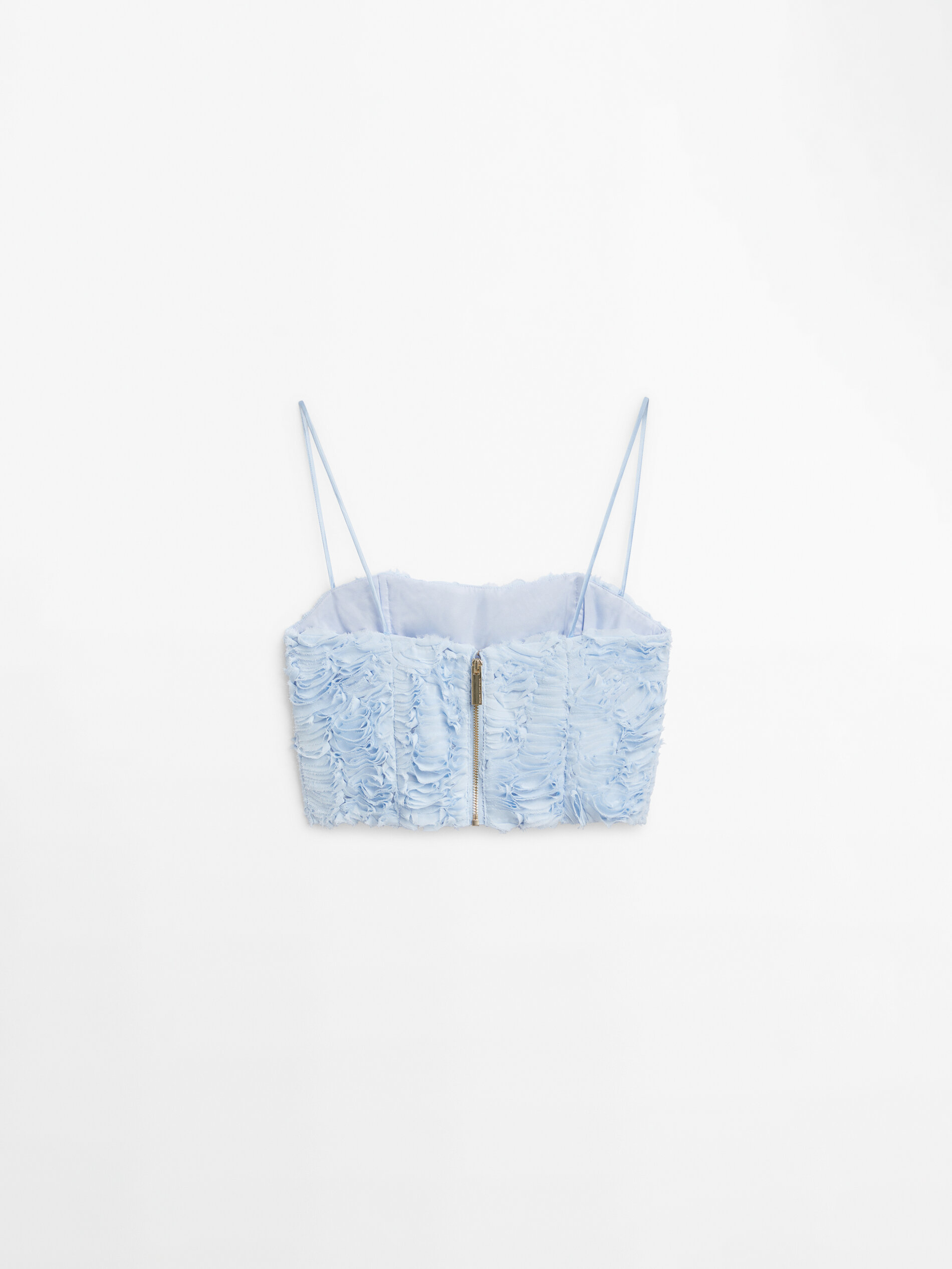 Top crop bucle tirantes -Studio - Azul Claro