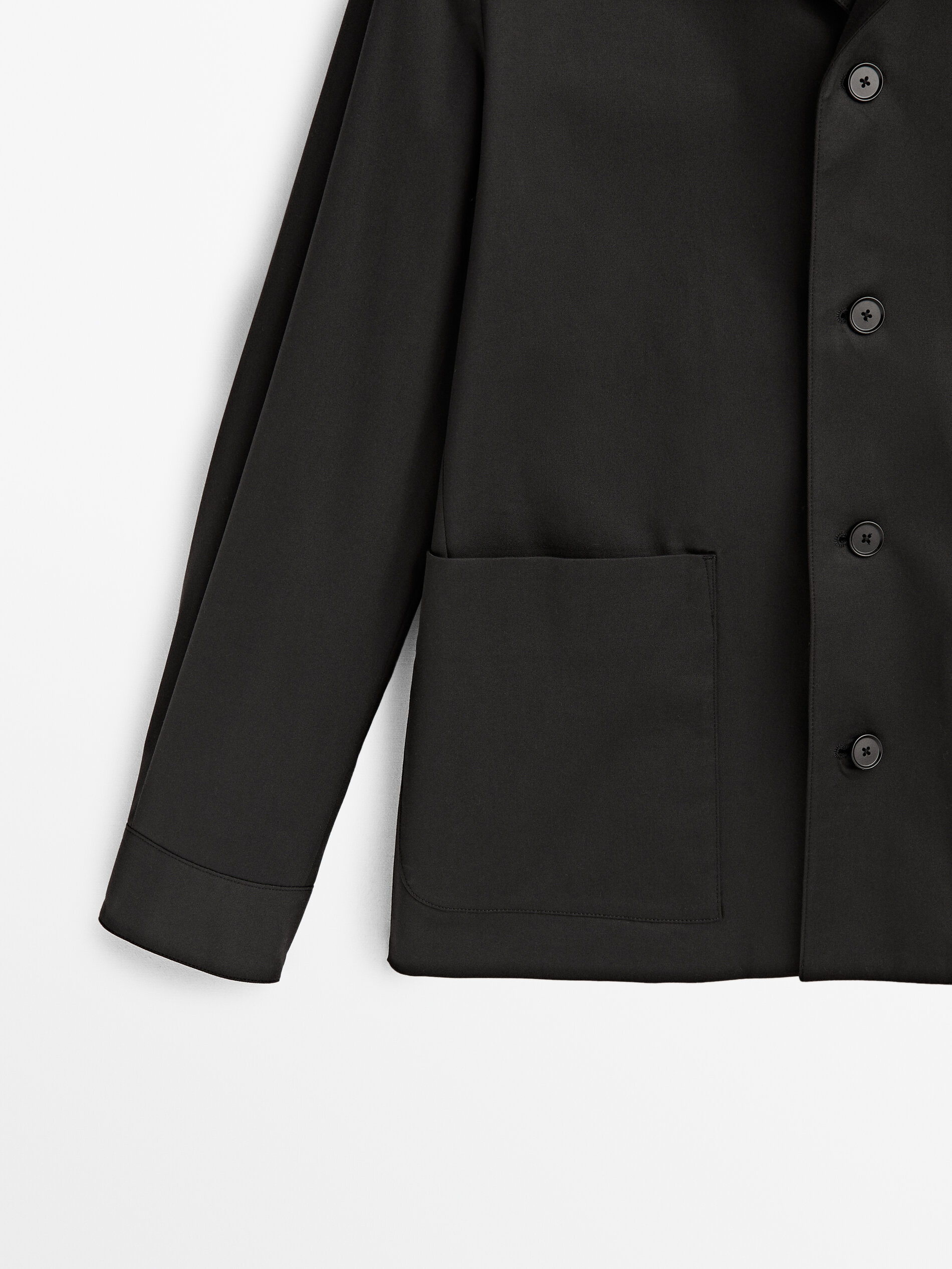 Sobrecamisa mezcla algodón -Studio - NEGRO