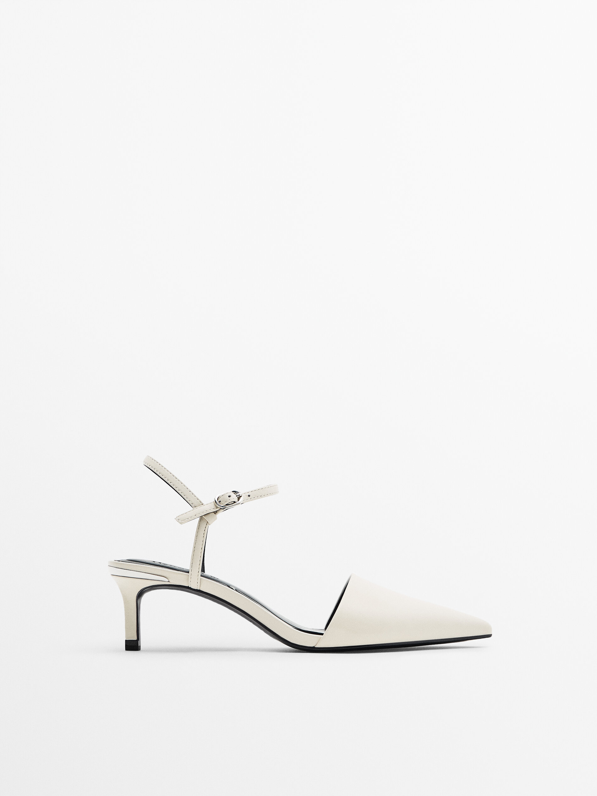 Zapato tacón piel destalonado - CRUDO