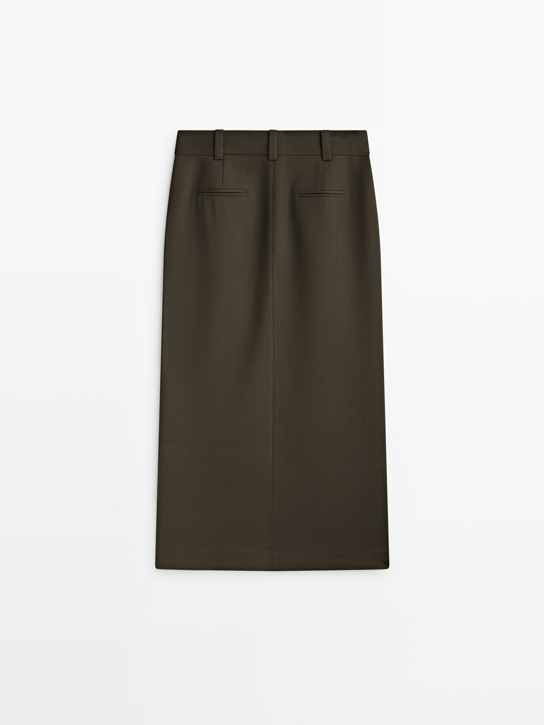 Falda sastre abertura frontal - KAKI