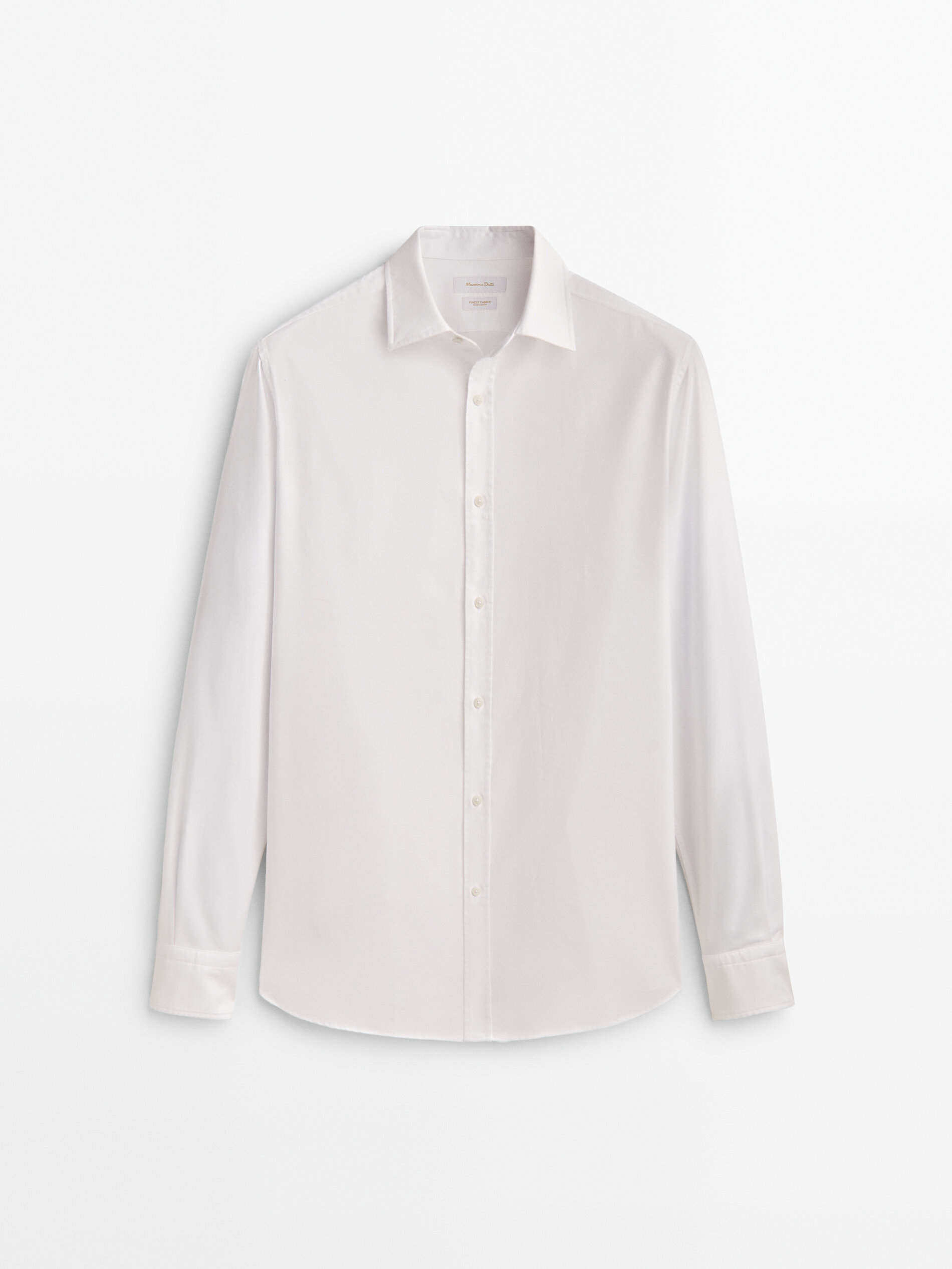 Camisa estructura micro cuadros regular fit - BLANCO
