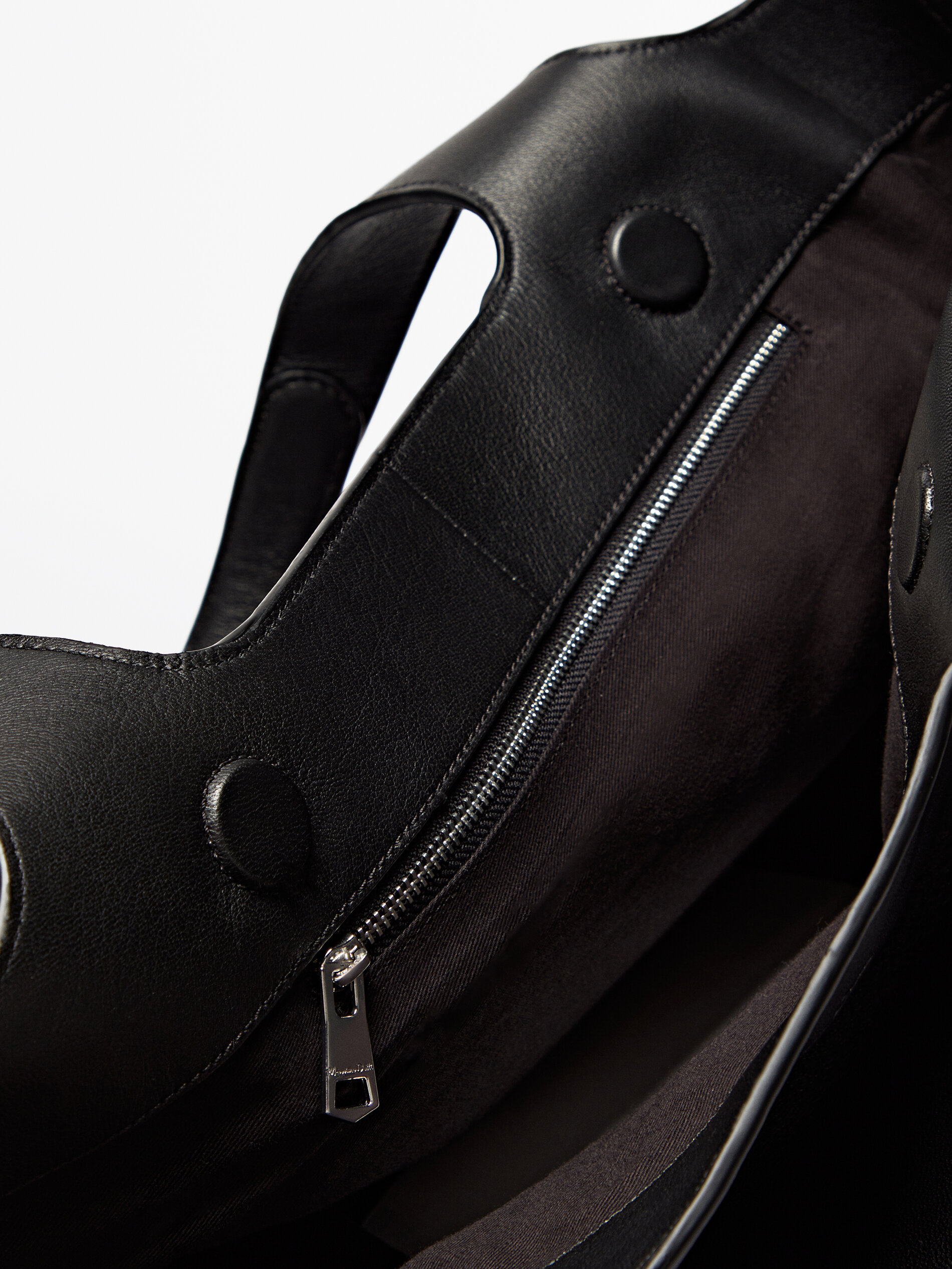 Bolso tote piel negro - NEGRO