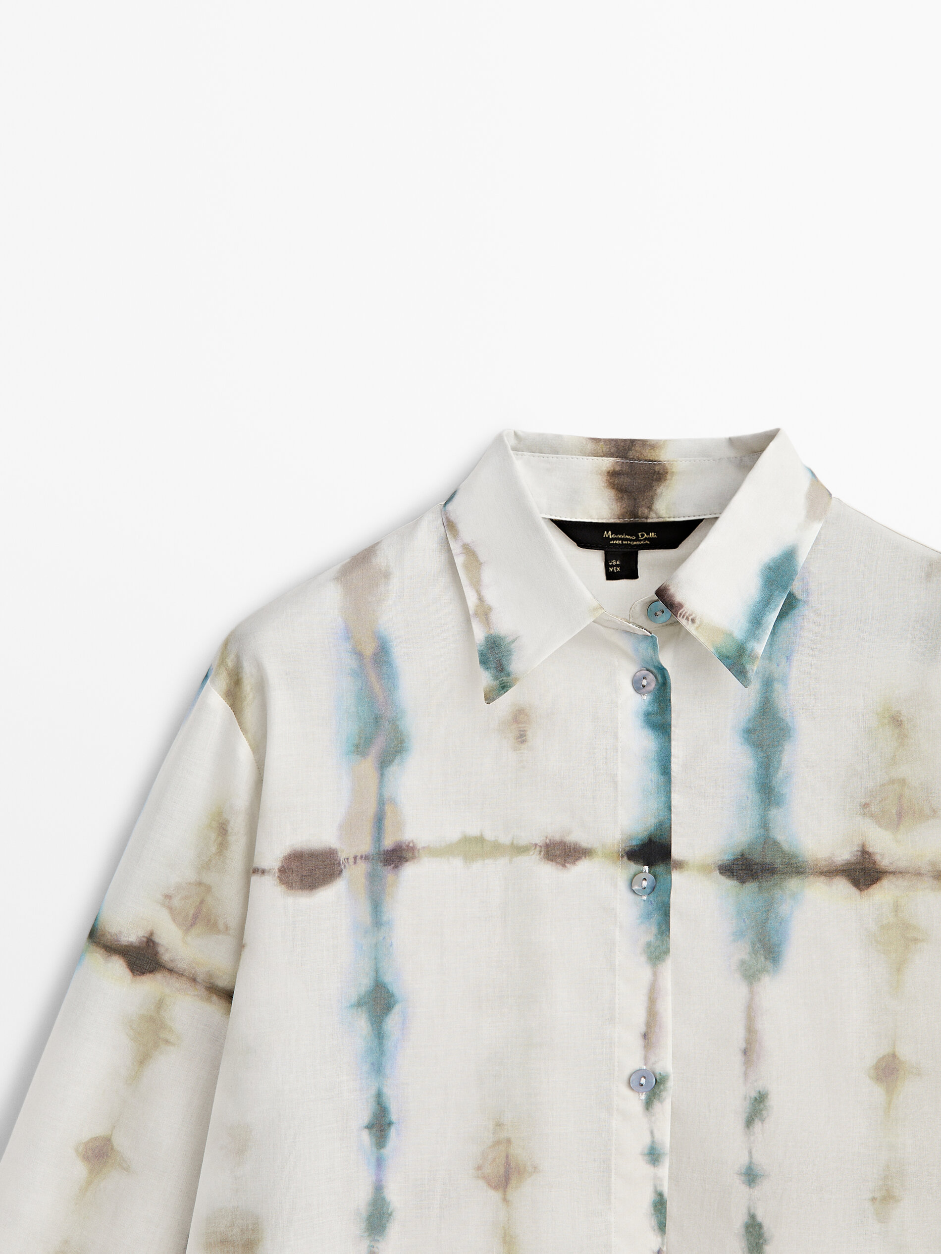 Camisa algodón tie dye - AZUL