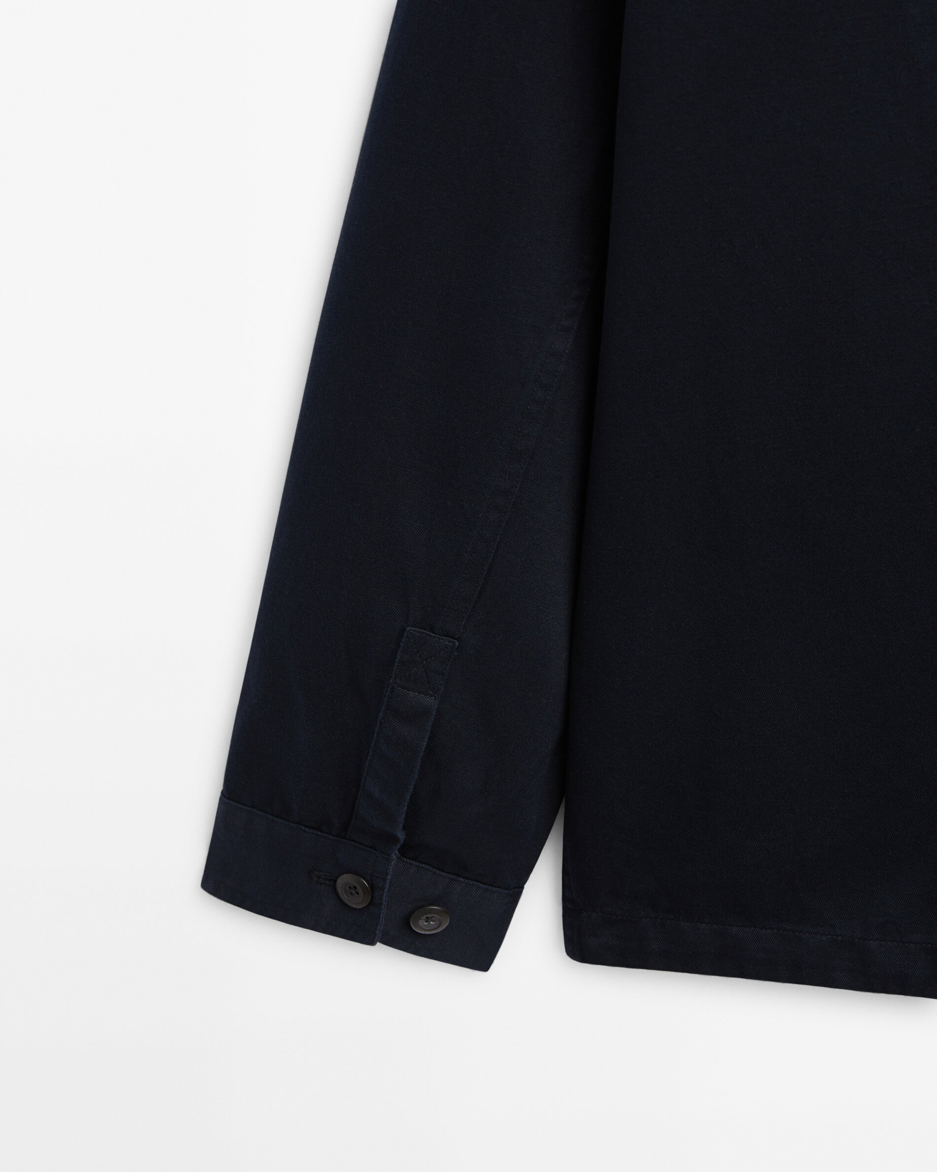 Chaqueta mezcla lino algodón bolsillos - AZUL MARINO