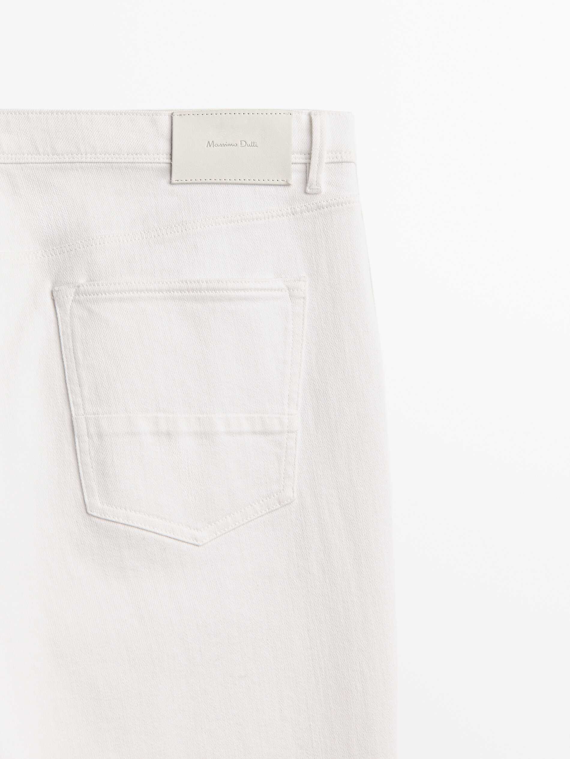 Pantalón vaquero tapered fit - BLANCO