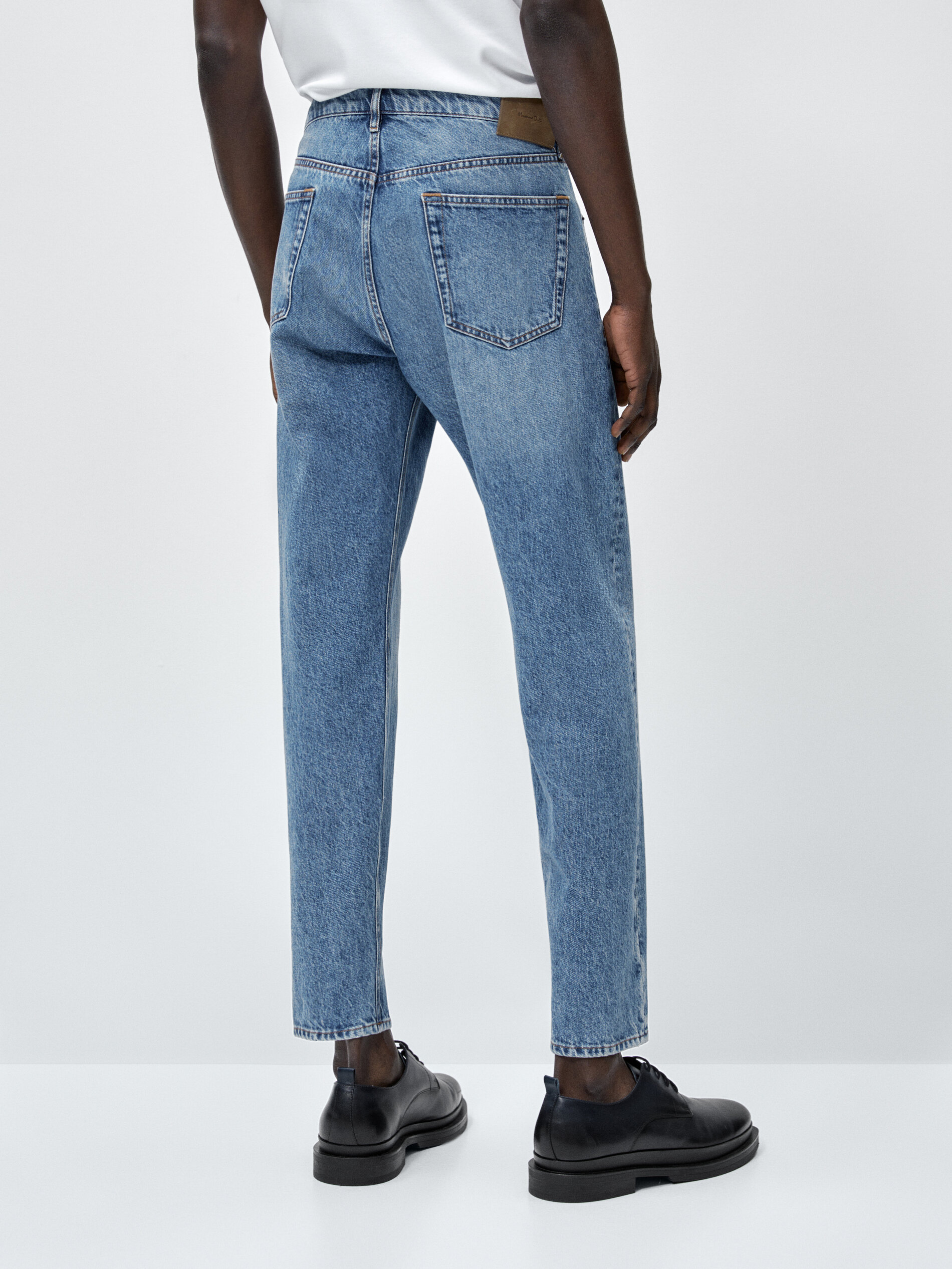 Pantalón vaquero bleach tapered fit - INDIGO