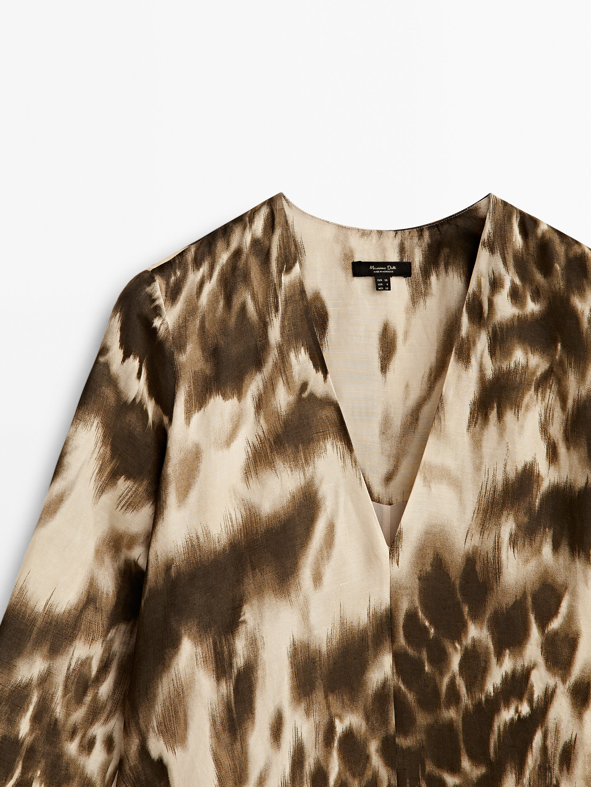 Vestido estampado animal - MARRÓN