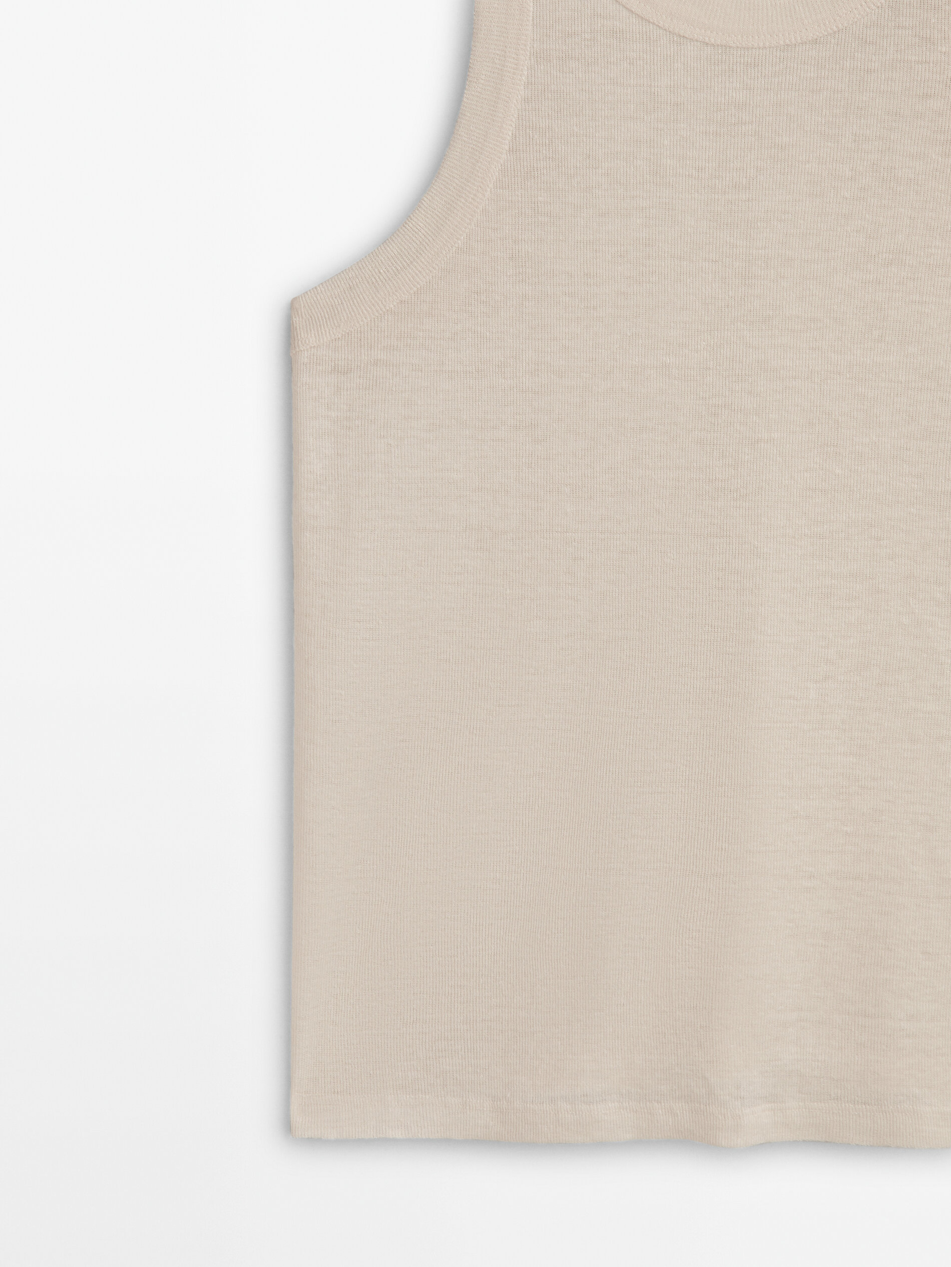 Top halter lino - Beige