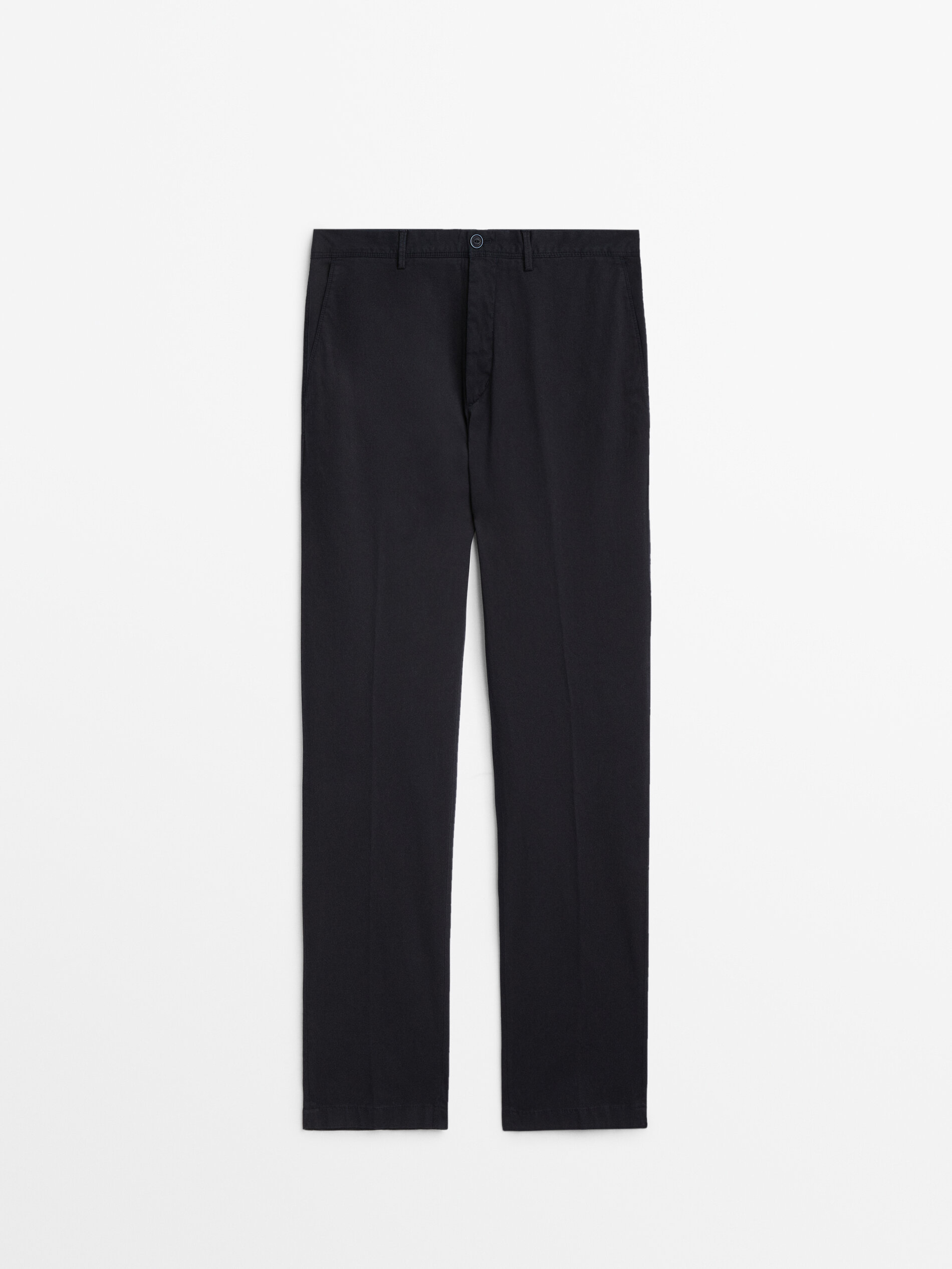 Pantalón chino mezcla algodón regular fit - AZUL MARINO