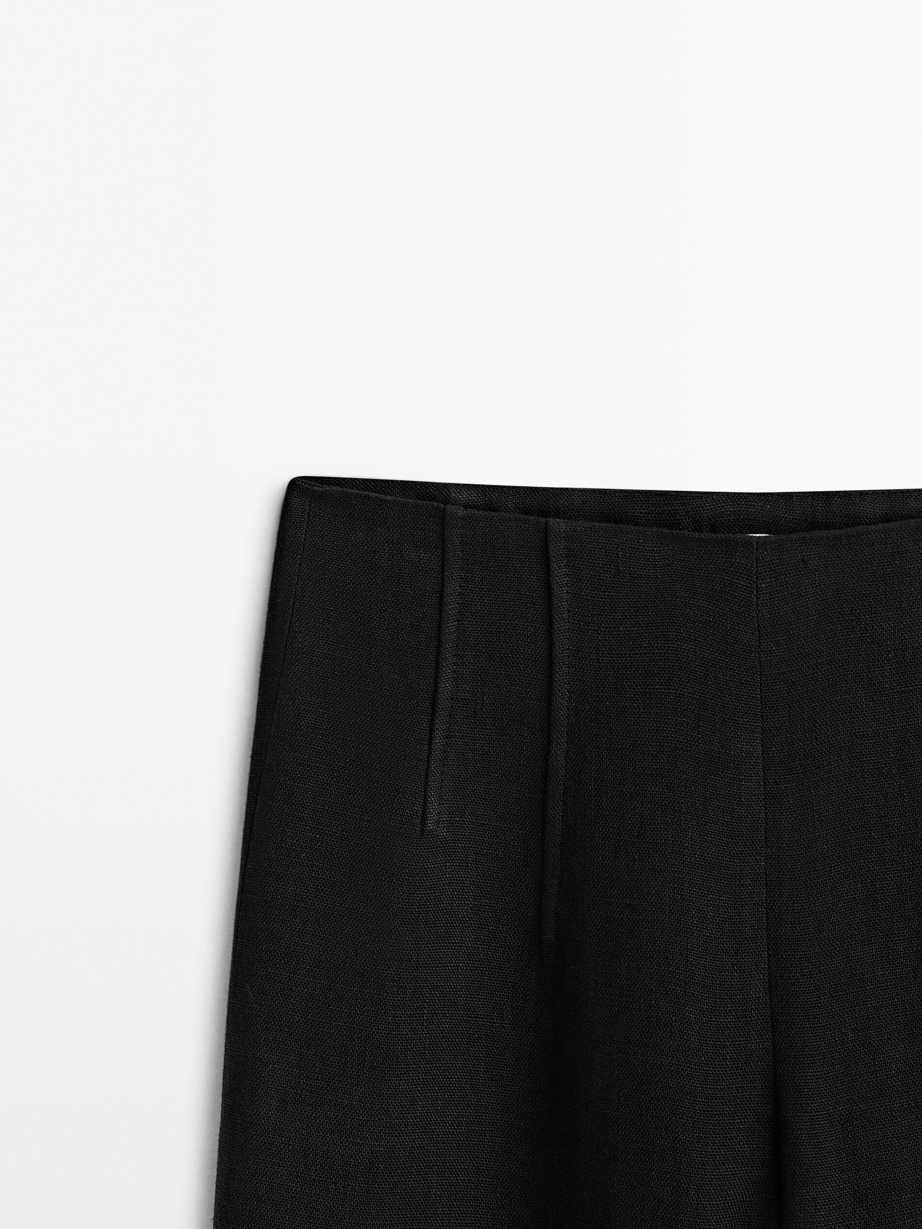 Pantalón traje lino costuras Limited edition - NEGRO