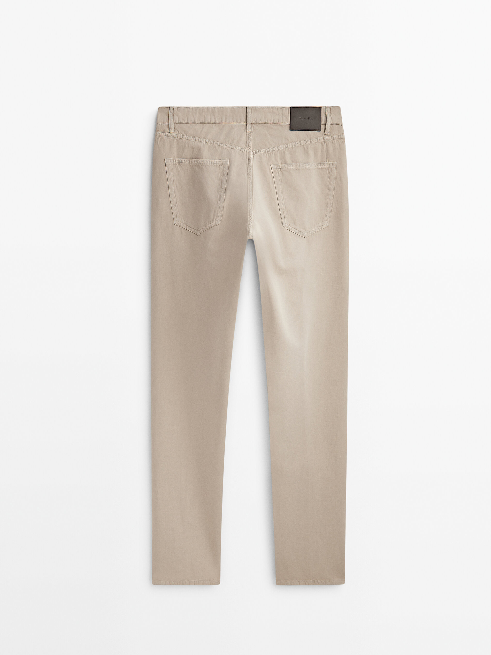 Pantalón vaquero tapered fit - BEIGE