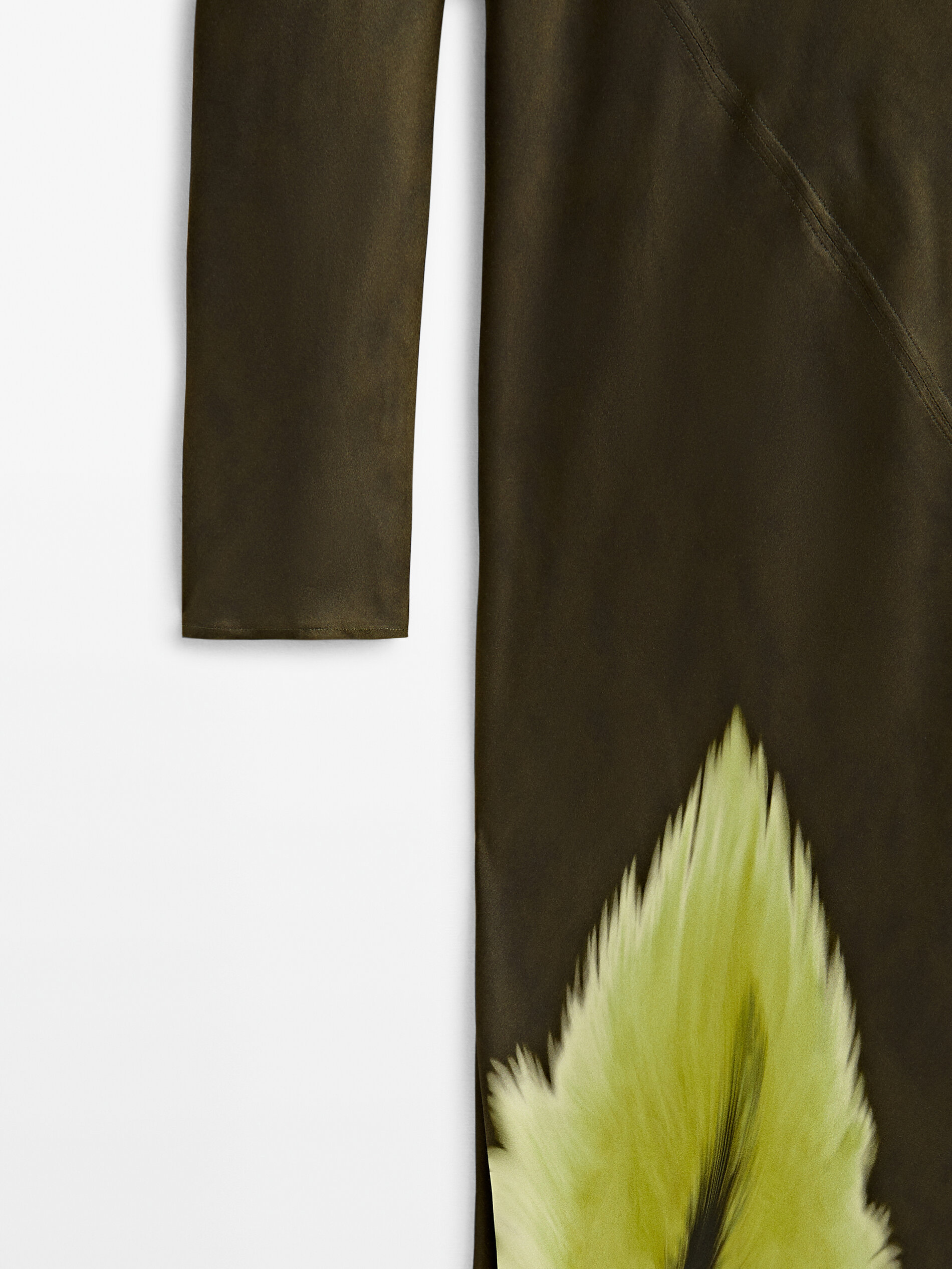 Vestido fluido estampado - VERDE