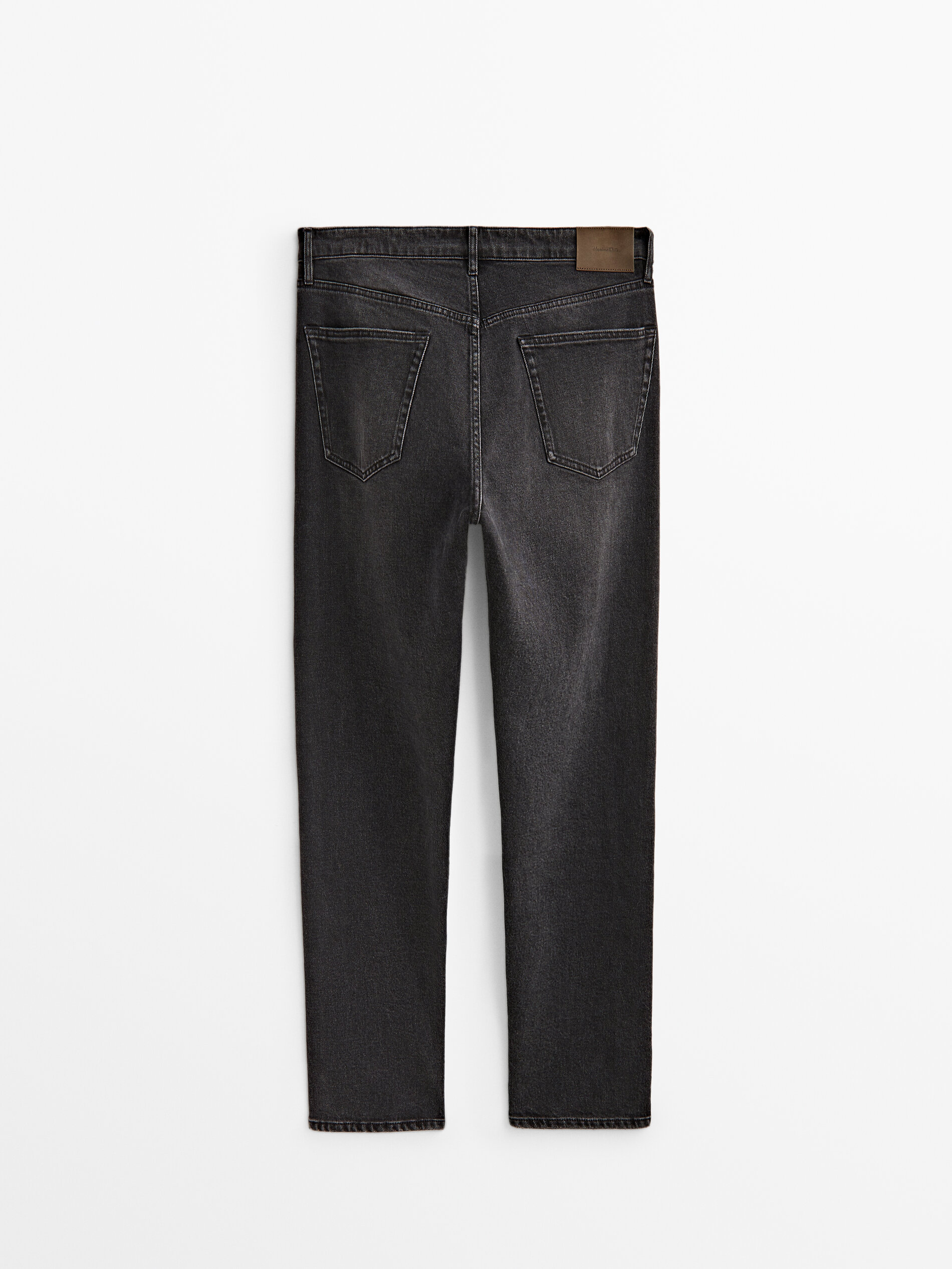 Pantalón vaquero stone wash tapered fit - GRIS