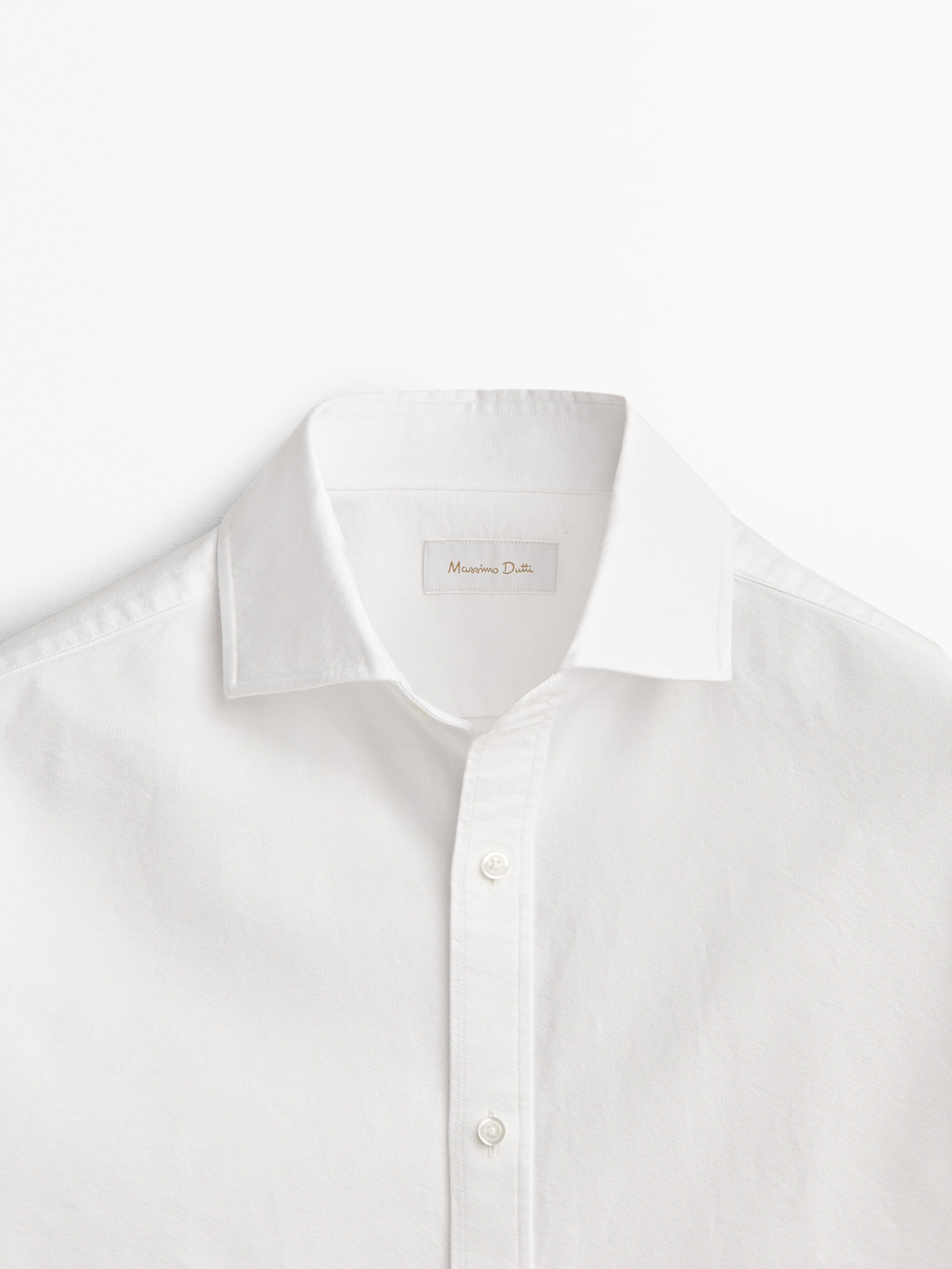 Camisa oxford algodón slim fit - BLANCO