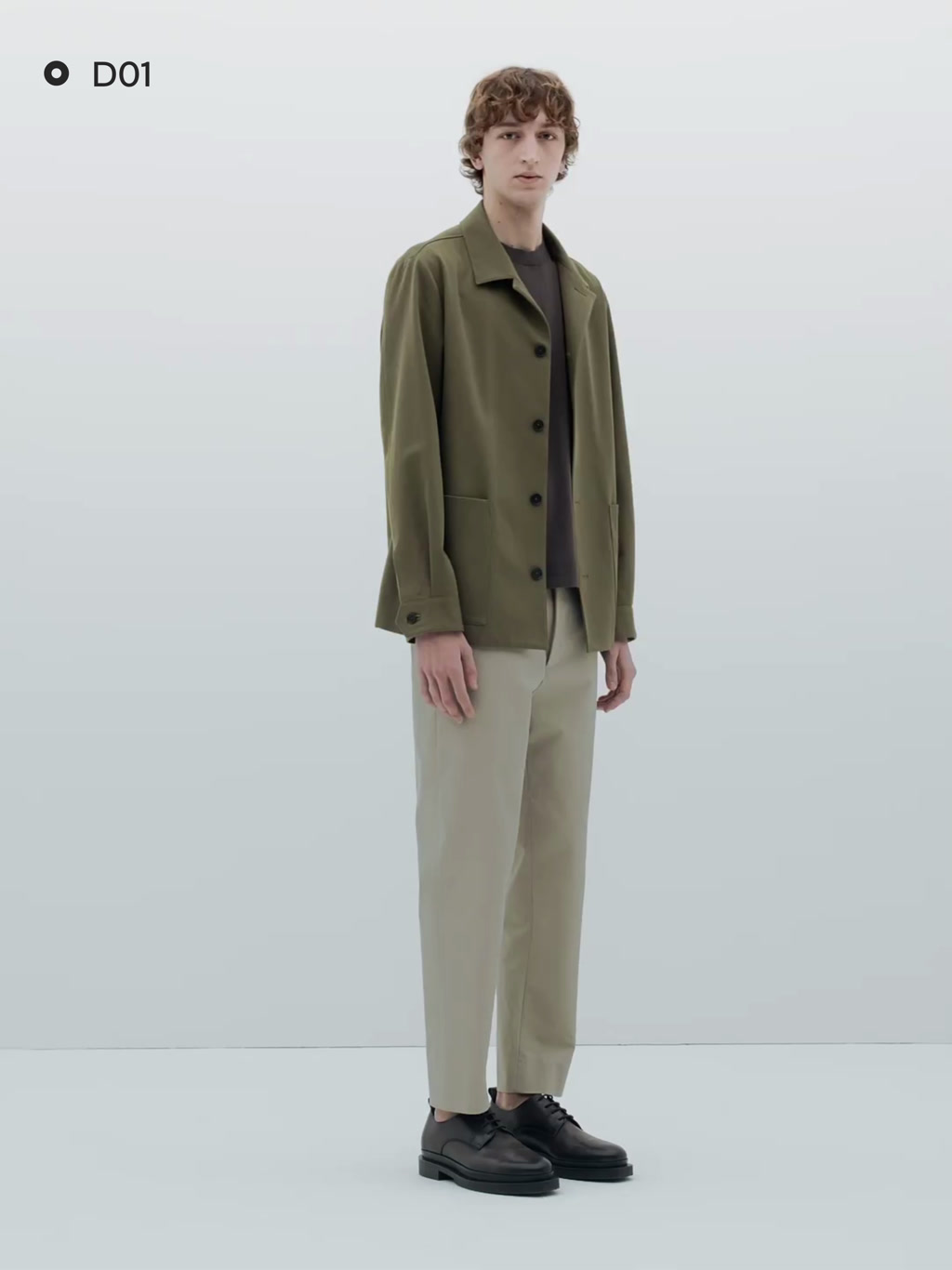 Sobrecamisa sarga algodón -Studio - OLIVA