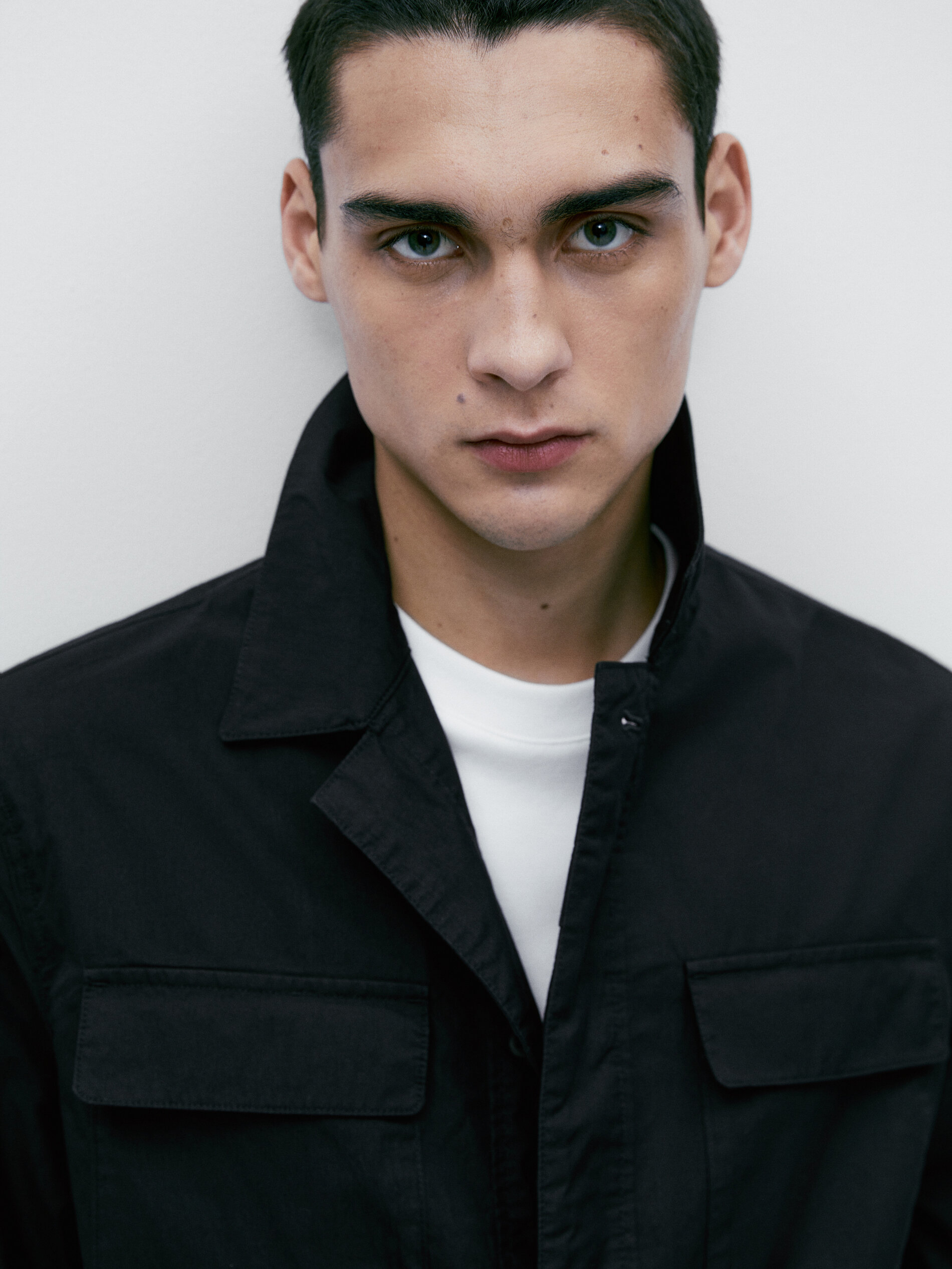 Sobrecamisa mezcla algodón bolsillos - AZUL MARINO