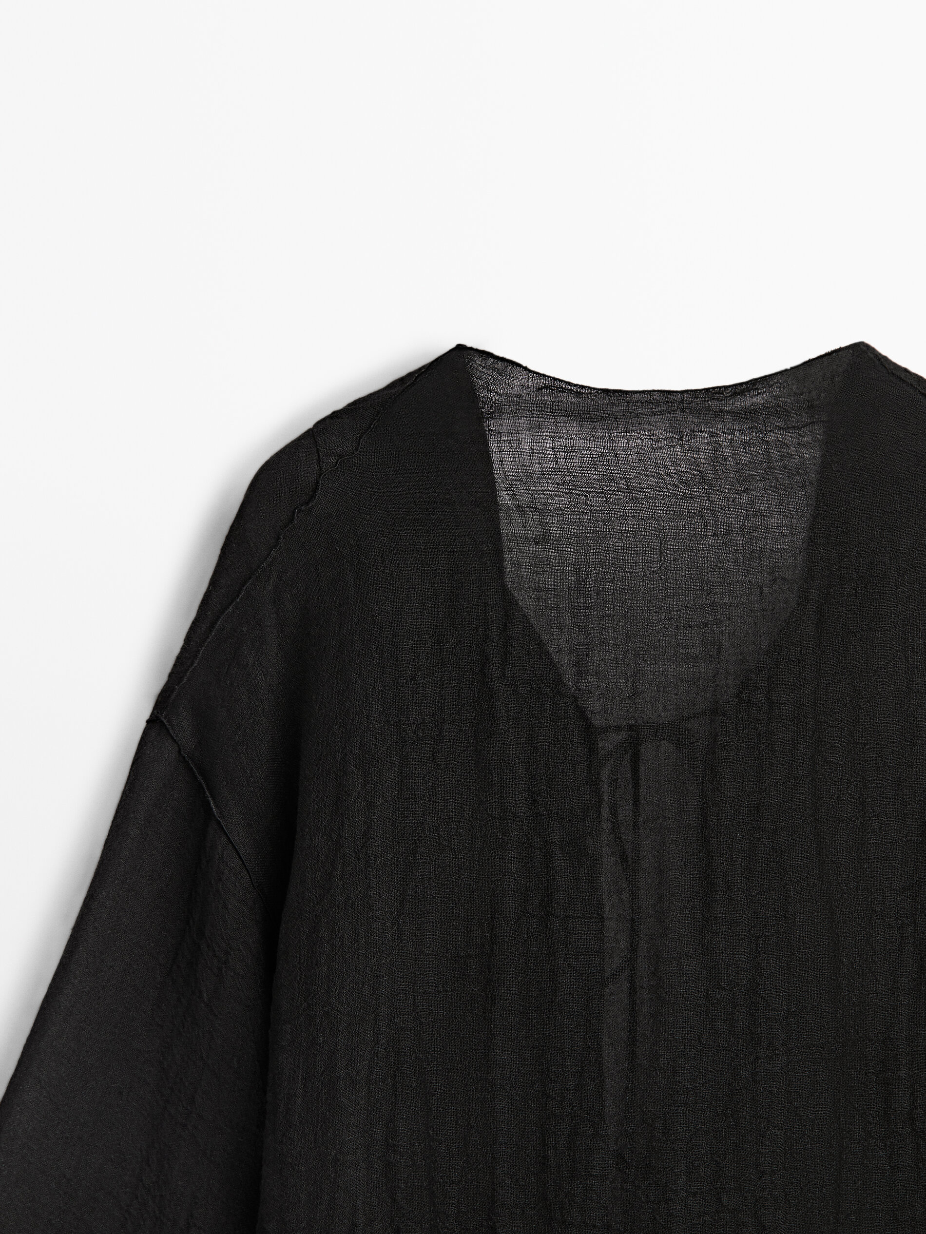 Camisa detalle lazos espalda Limited Edition - NEGRO