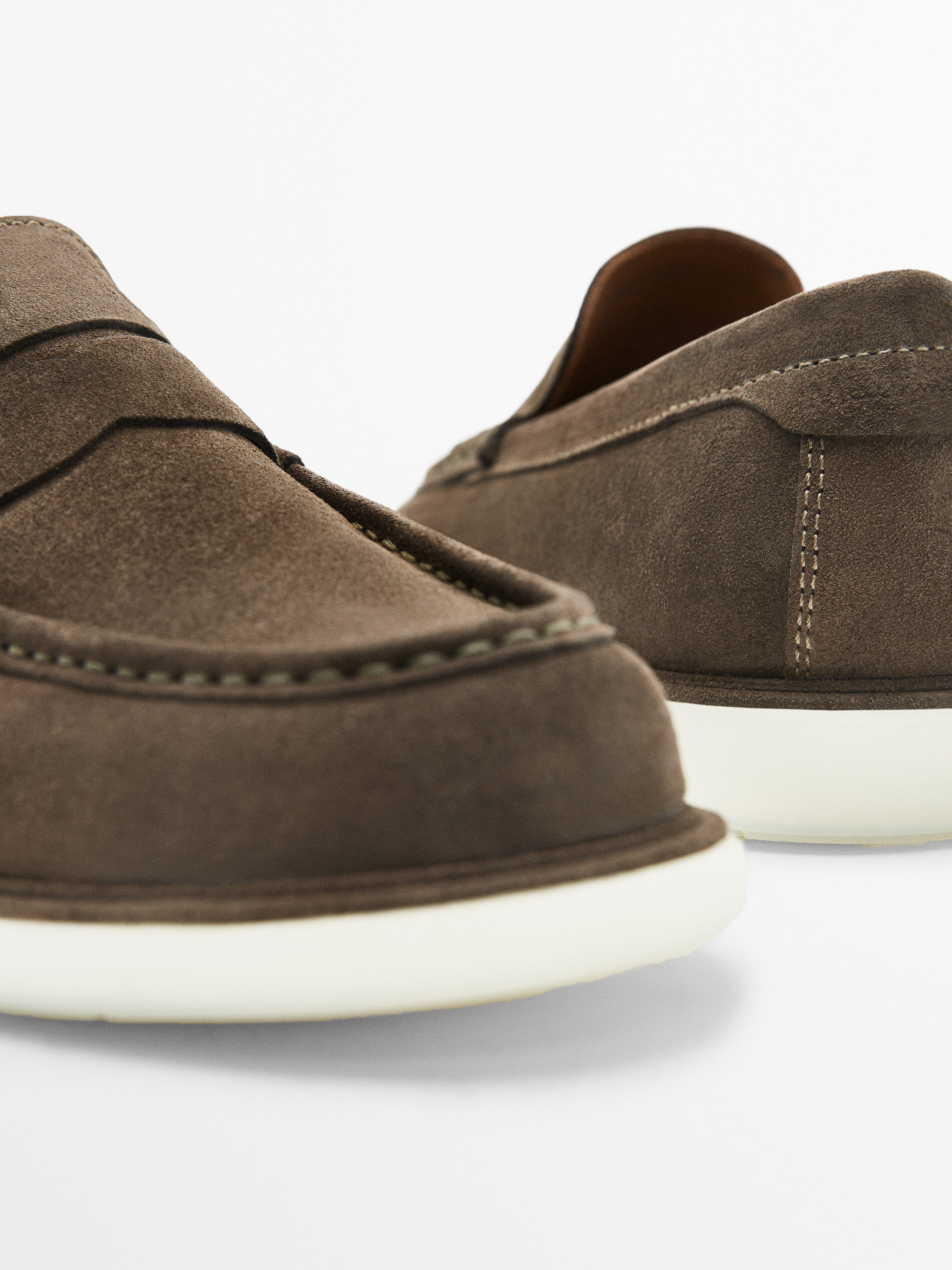 Mocasín serraje antifaz - VISÓN