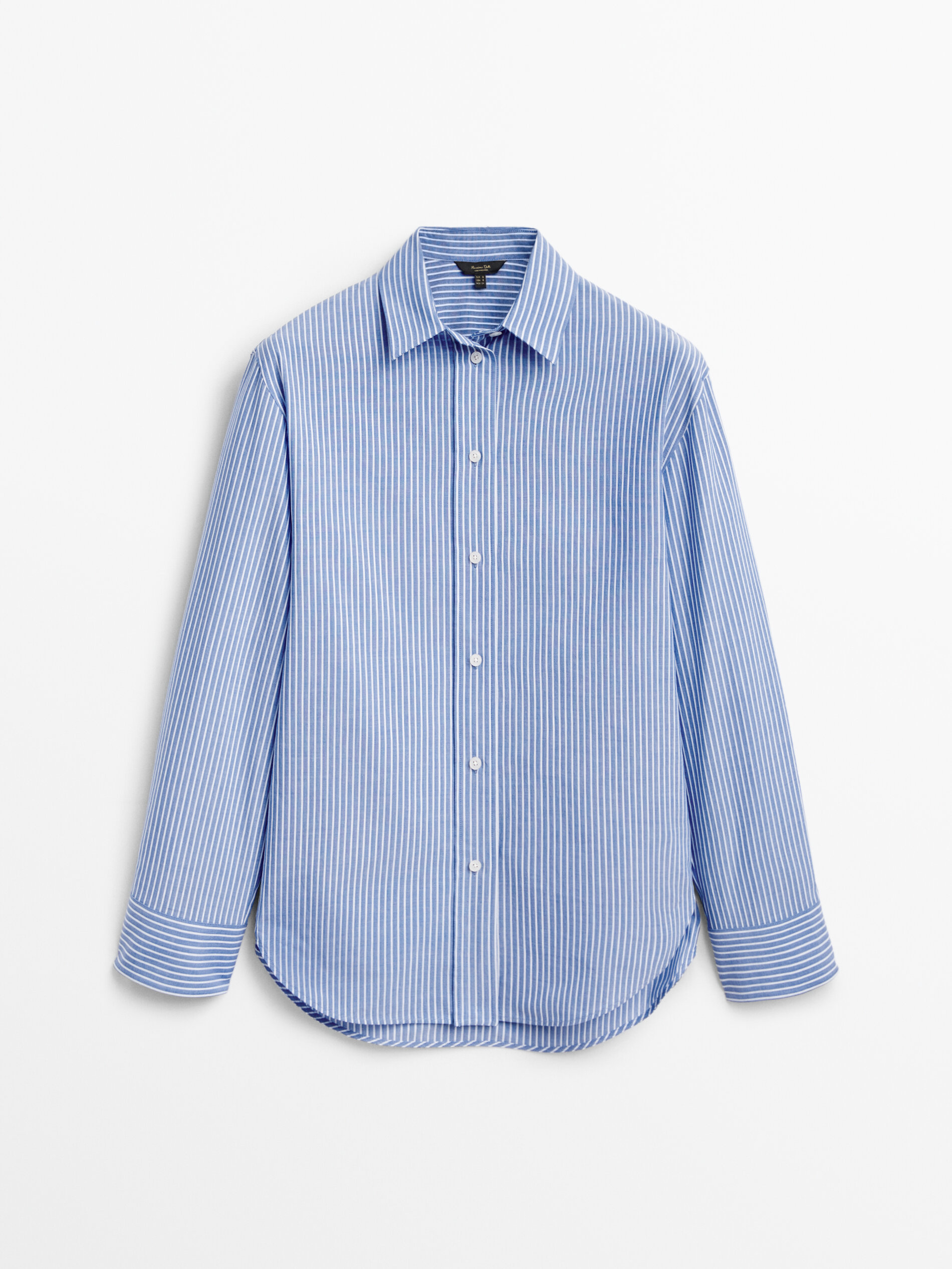 Camisa rayas algodón - AZUL