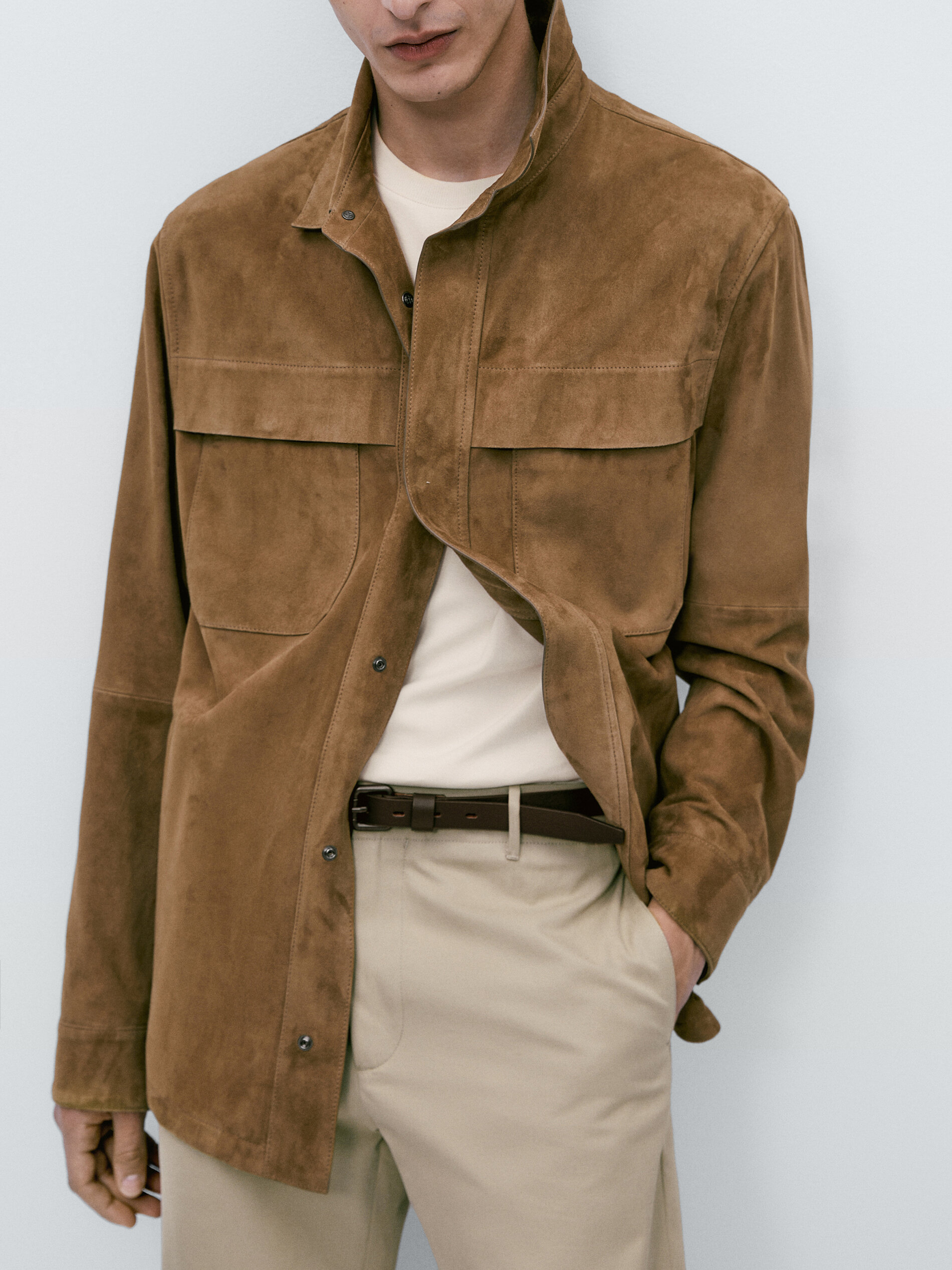 Sobrecamisa ante bolsillos - BEIGE