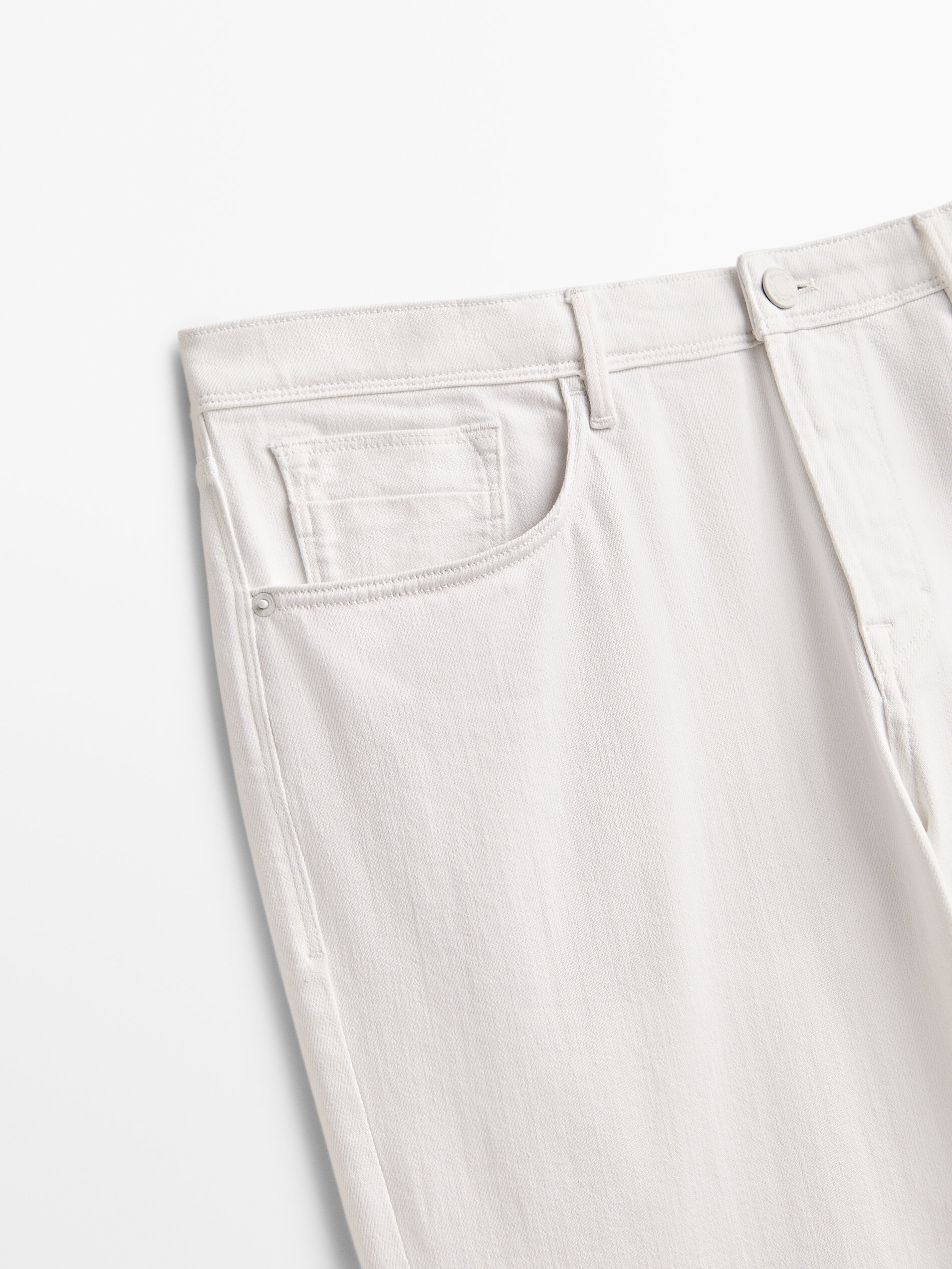 Pantalón vaquero tapered fit - BLANCO