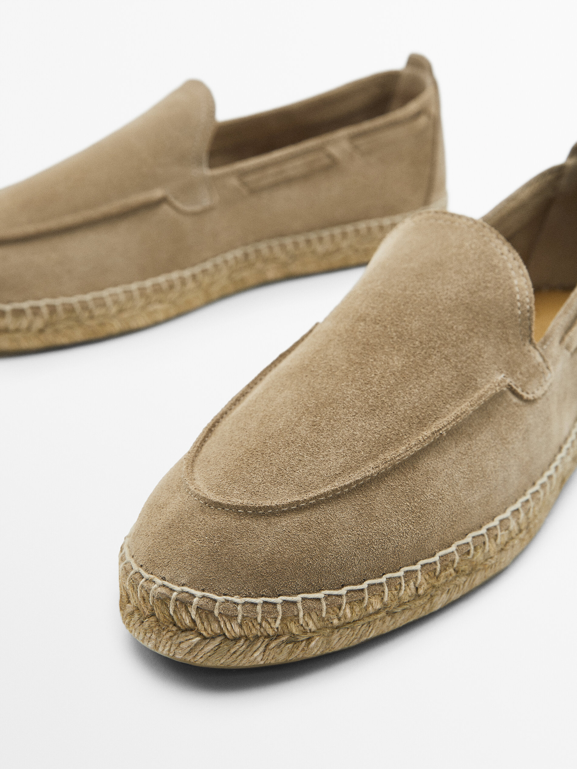 Alpargata bordón serraje - ARENA