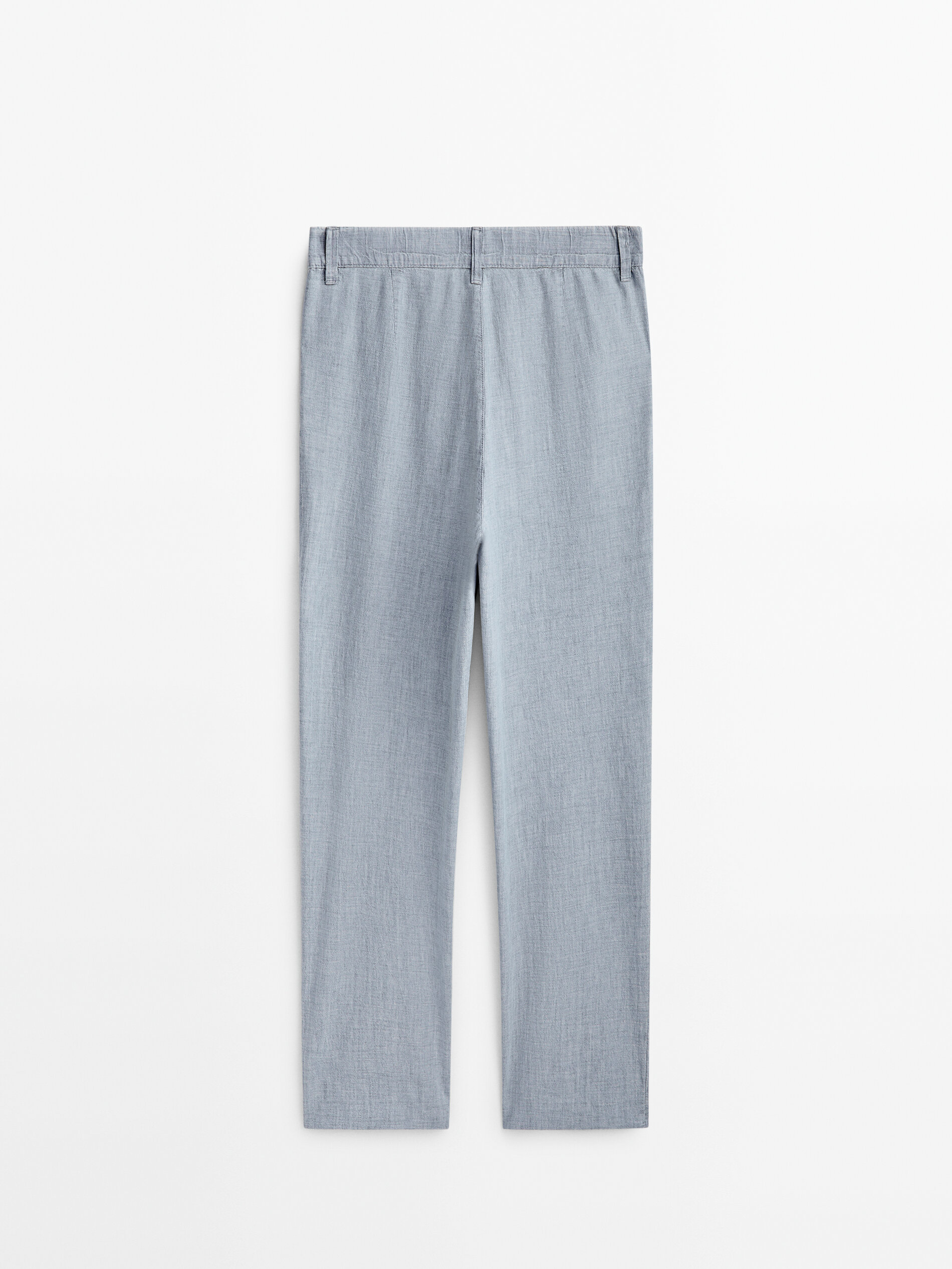 Pantalón denim fluido ancho - Azul Claro
