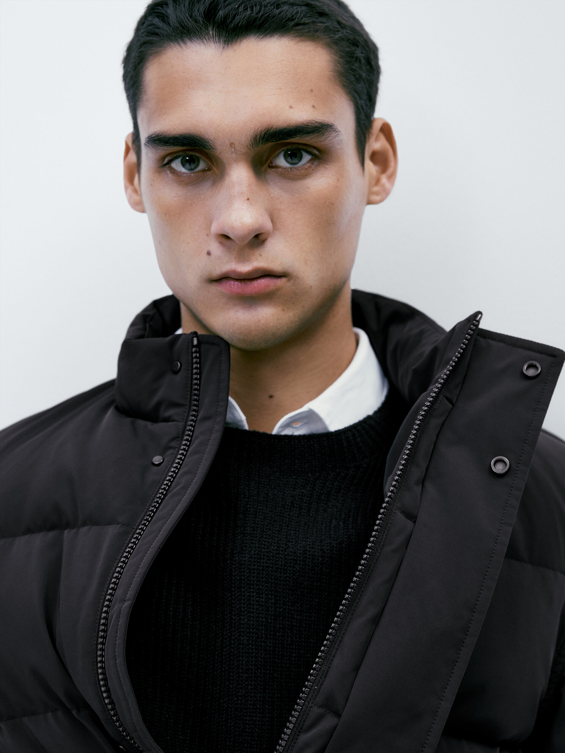 Chaqueta relleno plumón y plumas bi-stretch - AZUL MARINO