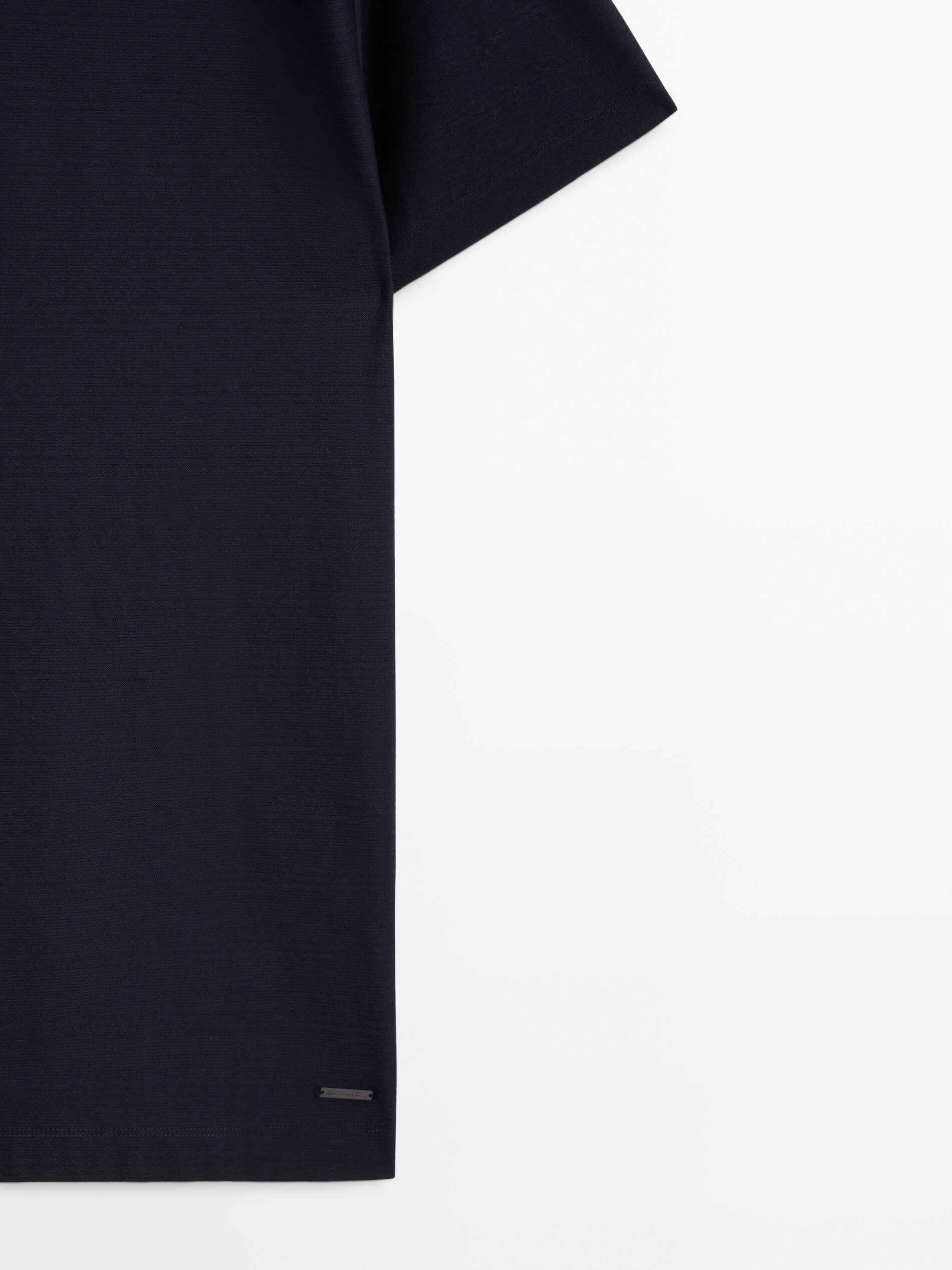 Polo algodón jacquard rayas - AZUL MARINO