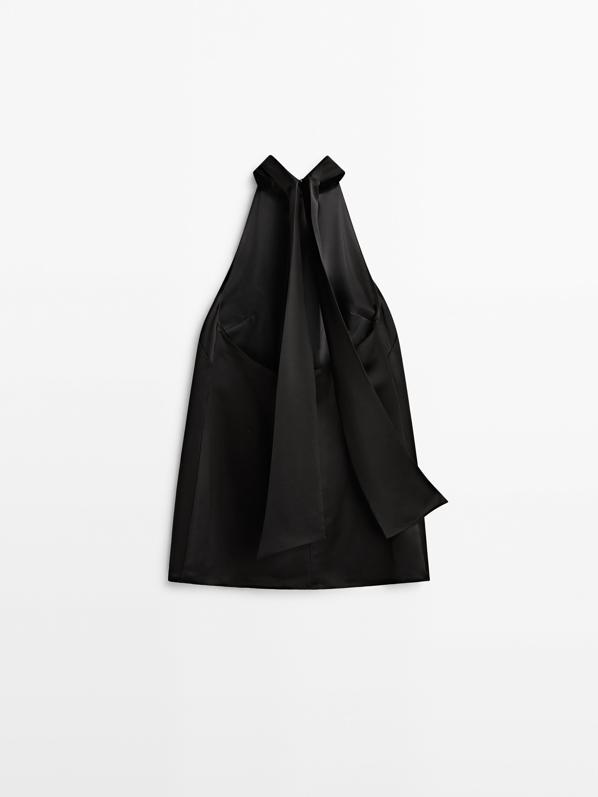 Vestido corto halter -Studio - NEGRO