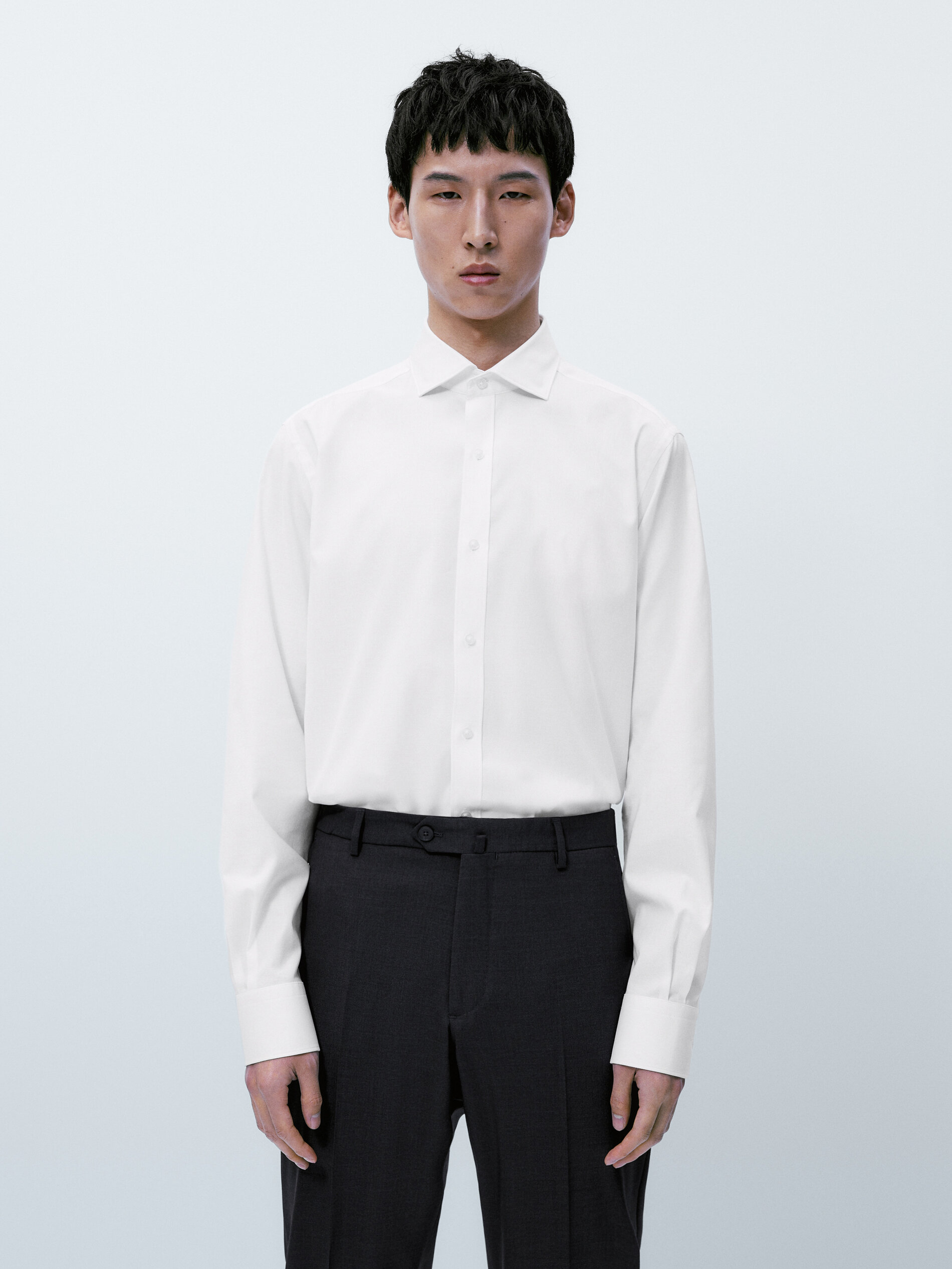 Camisa estructura easy iron stretch slim fit - BLANCO