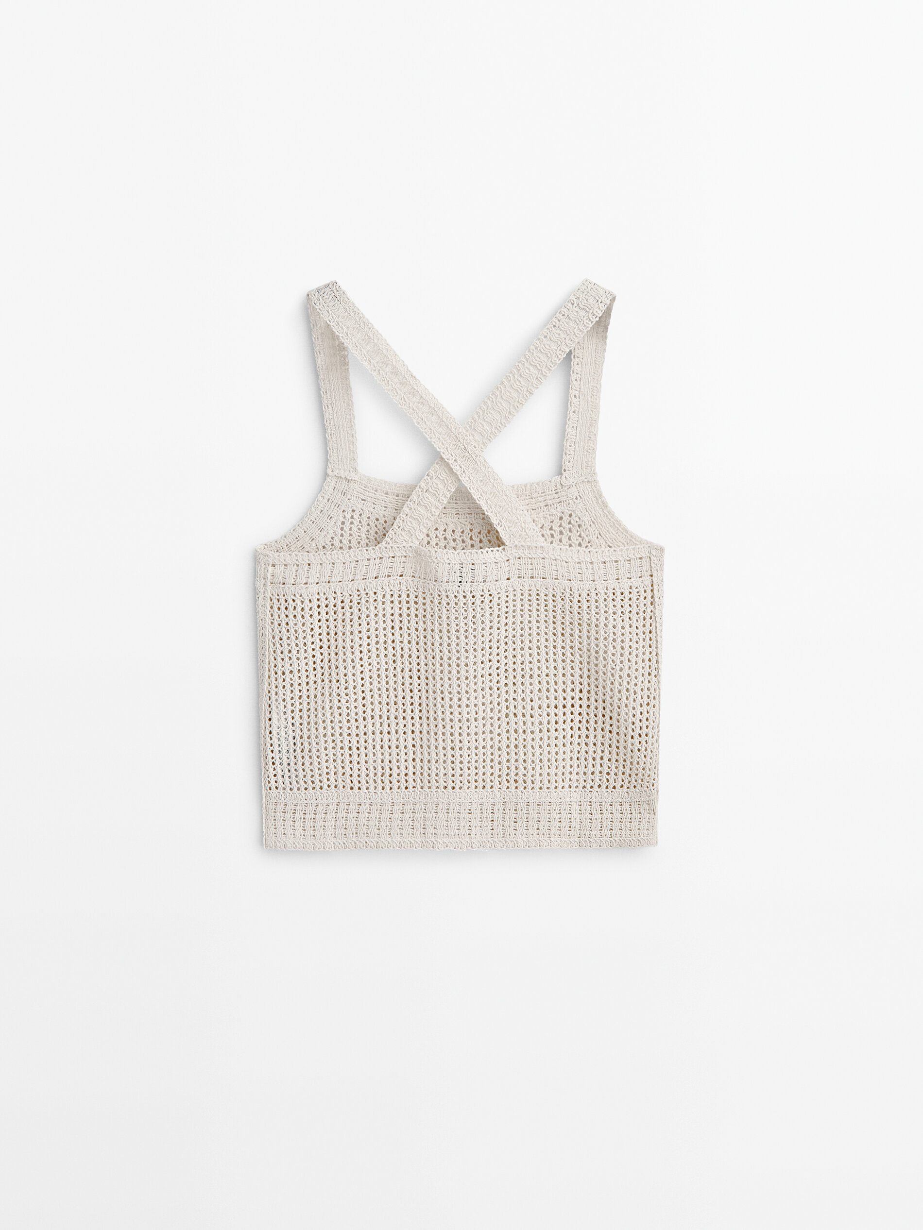 Top crochet espalda cruzada - CRUDO