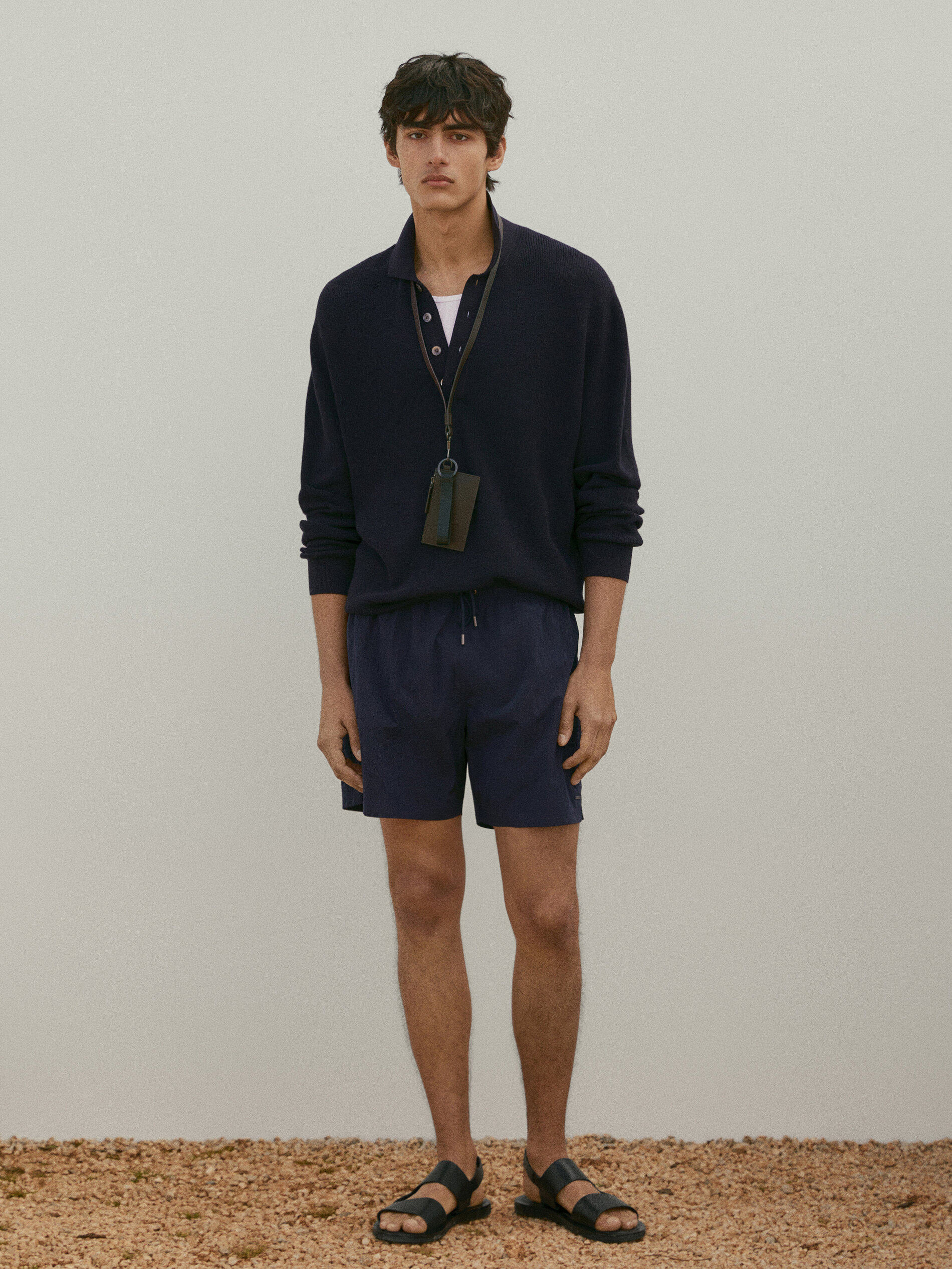 Bañador liso - AZUL MARINO