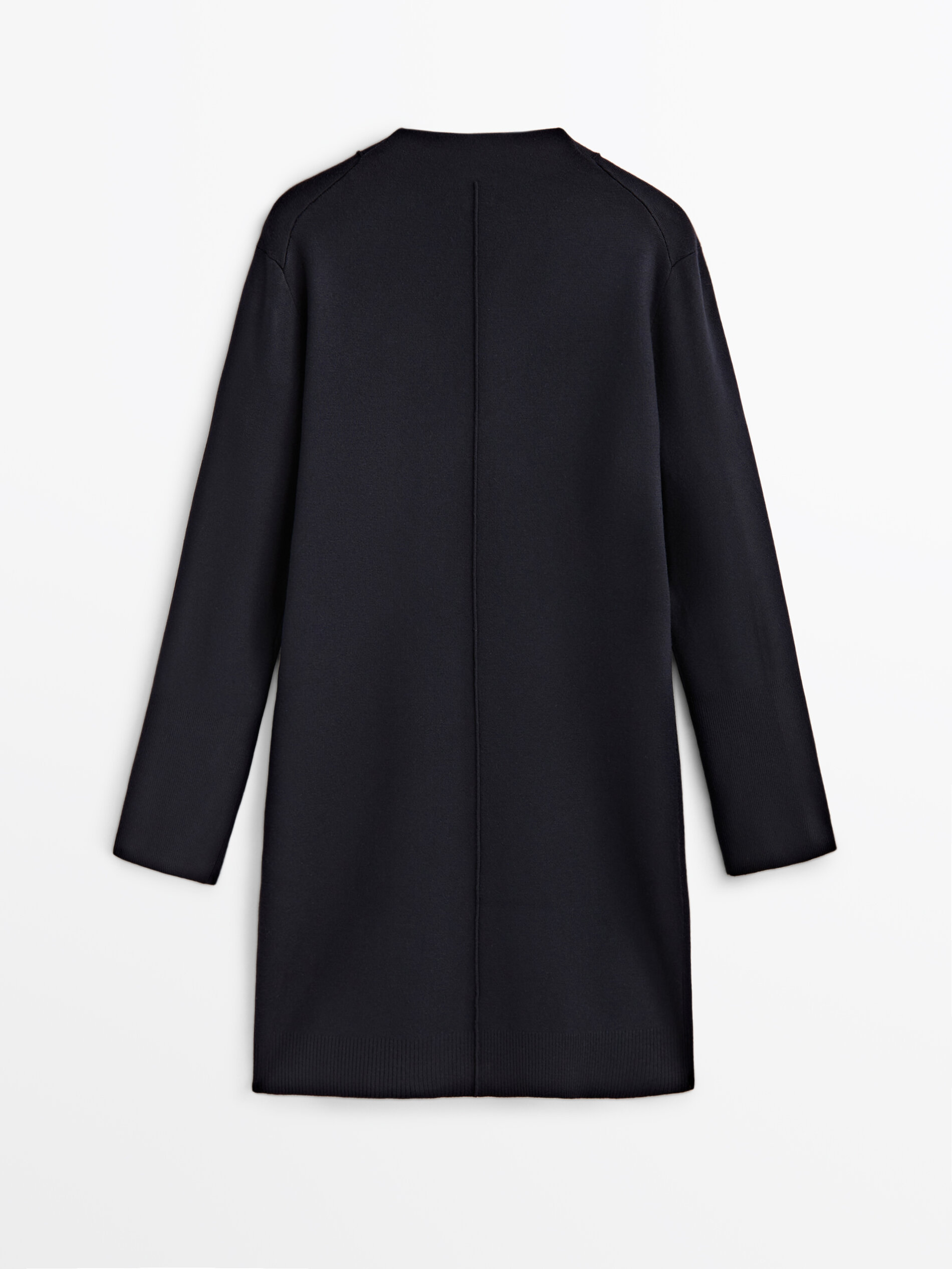 Vestido corto punto botones - AZUL MARINO