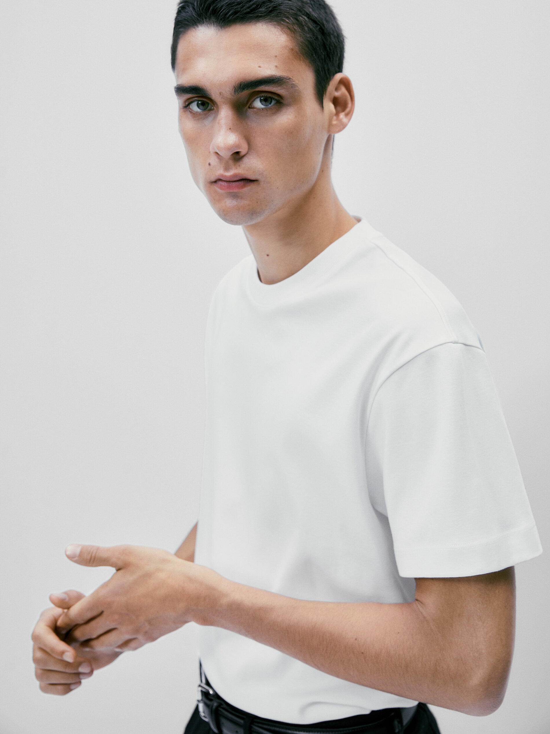 Camiseta manga corta 100% algodón - BLANCO