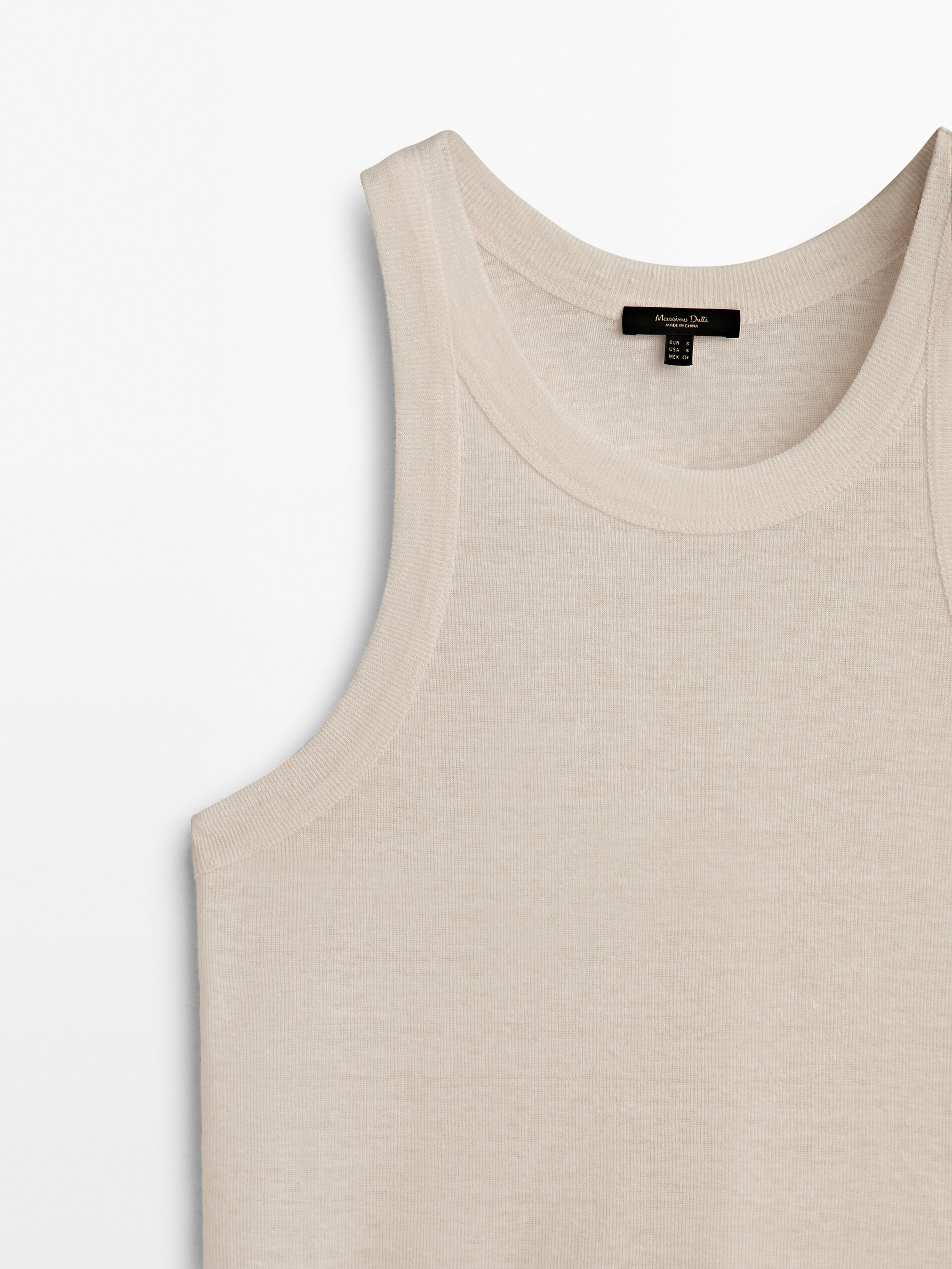 Top halter lino - Beige