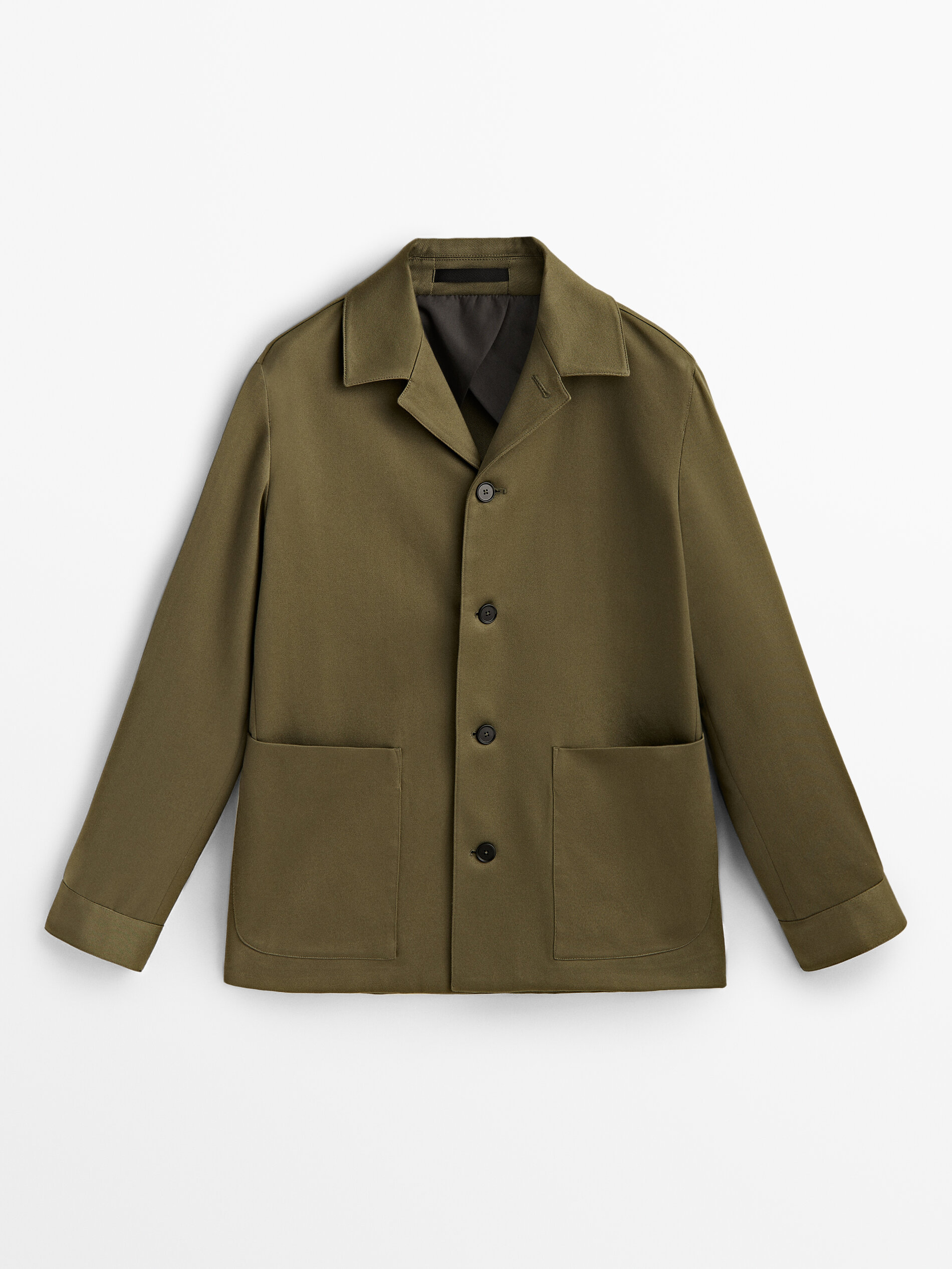 Sobrecamisa sarga algodón -Studio - OLIVA