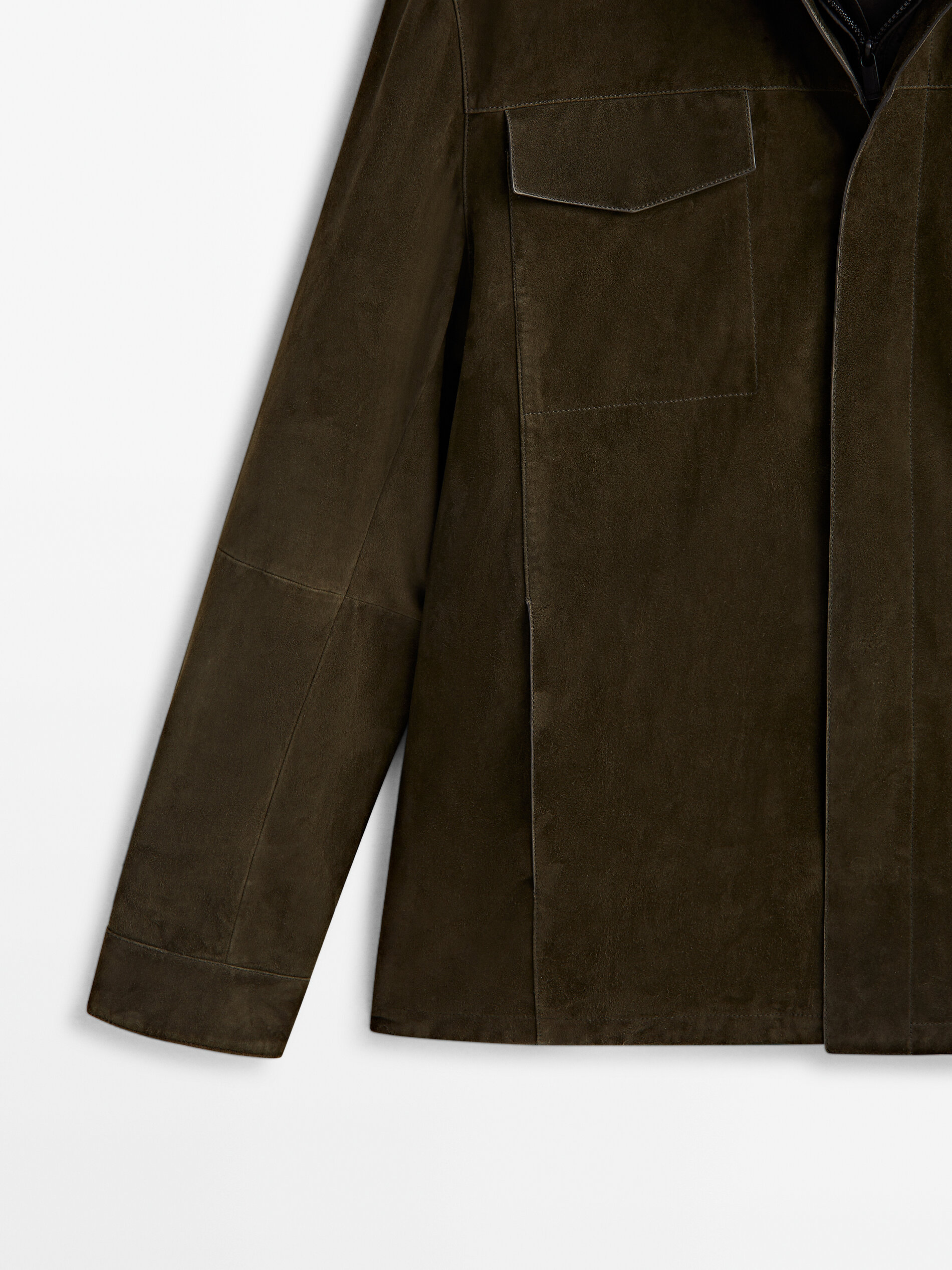 Sobrecamisa ante chaleco desmontable - KAKI OSCURO