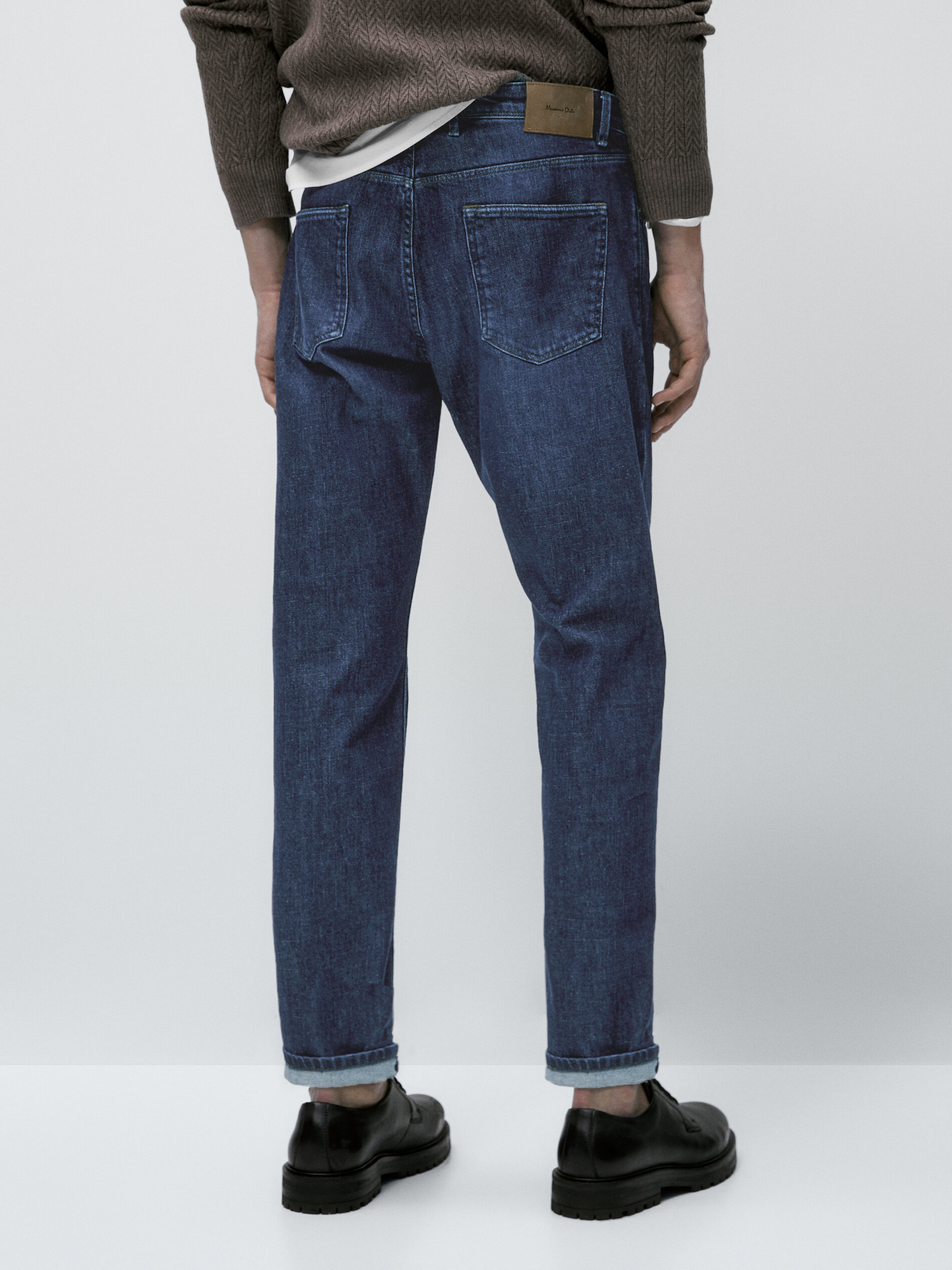 Pantalón vaquero stone wash slim fit - INDIGO