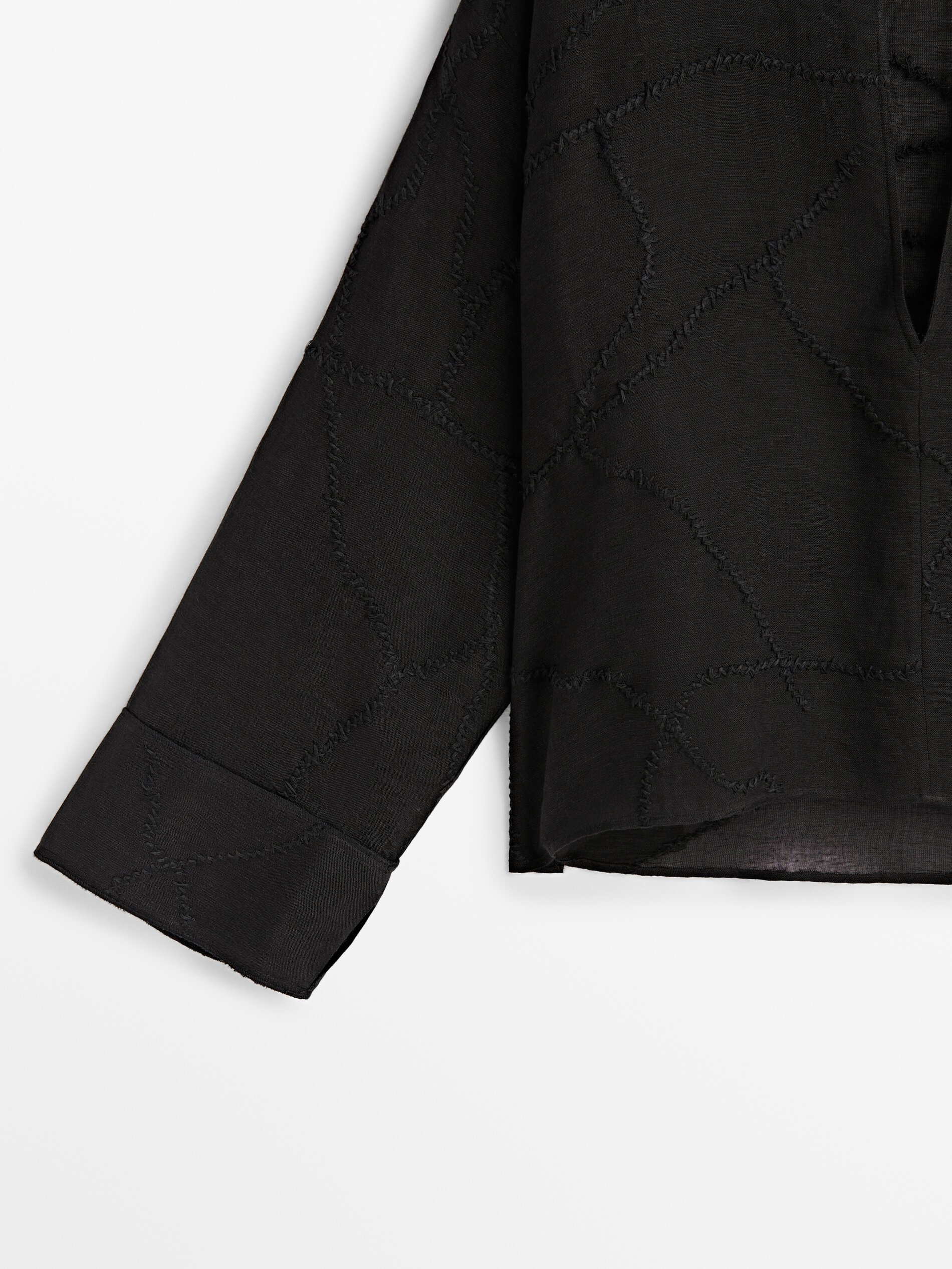 Camisa detalle bordados Limited edition - NEGRO