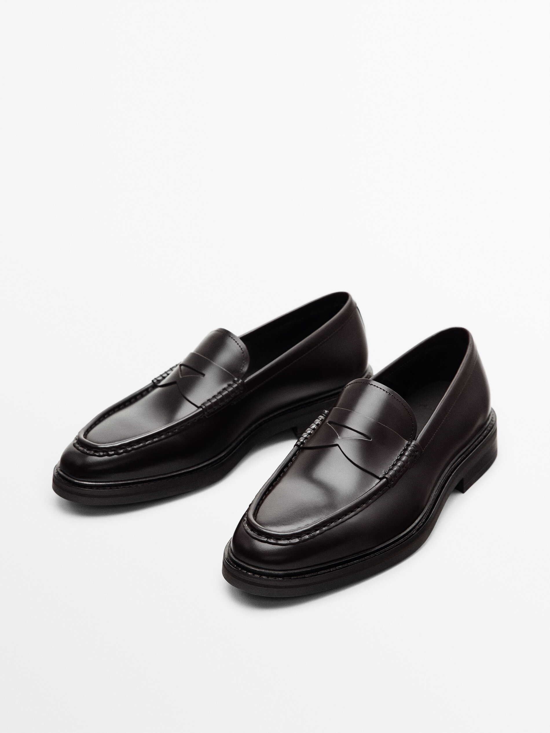 Mocasín piel antifaz marrón - MARRÓN