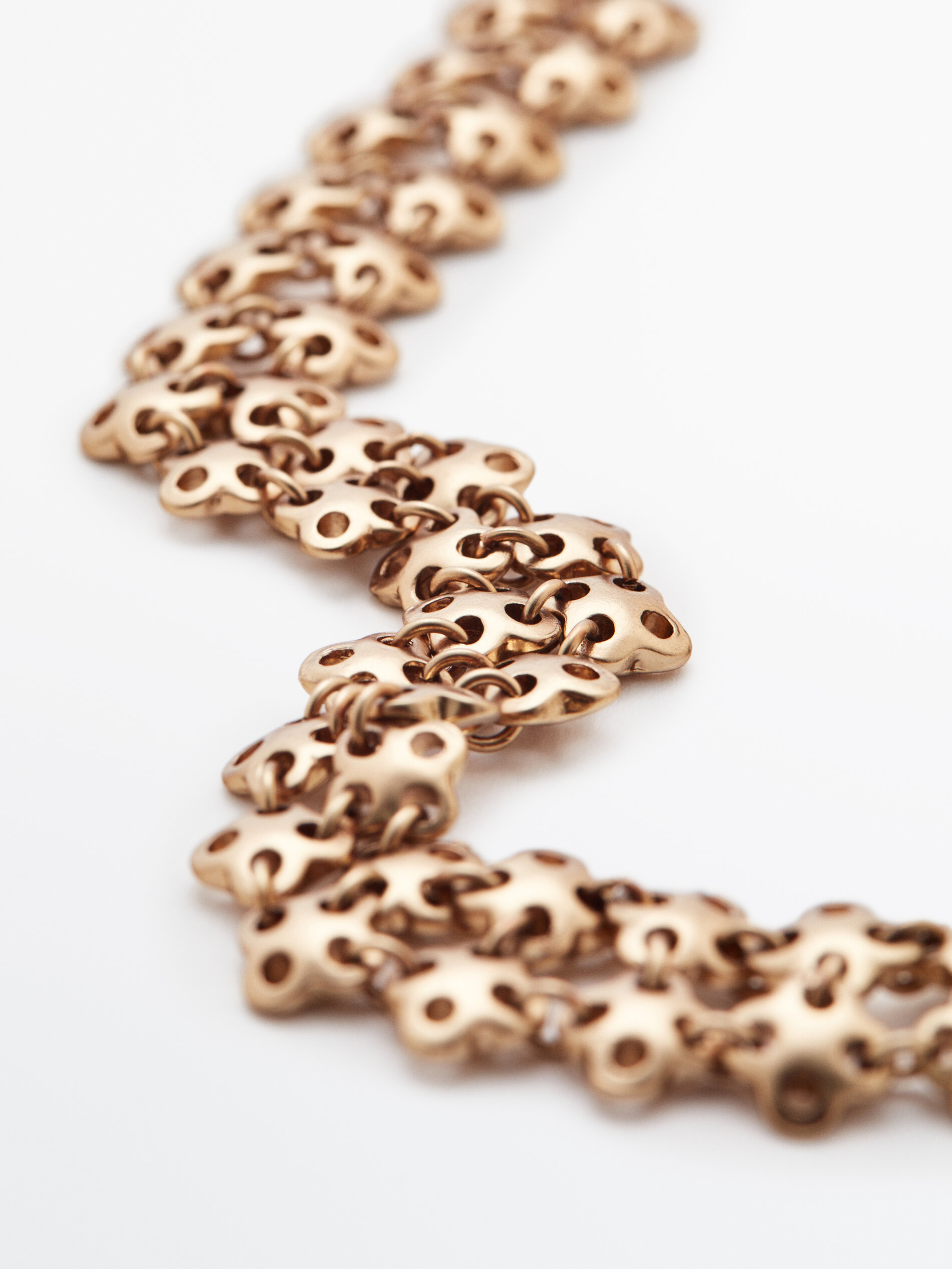 Collar choker piezas baño oro - ORO