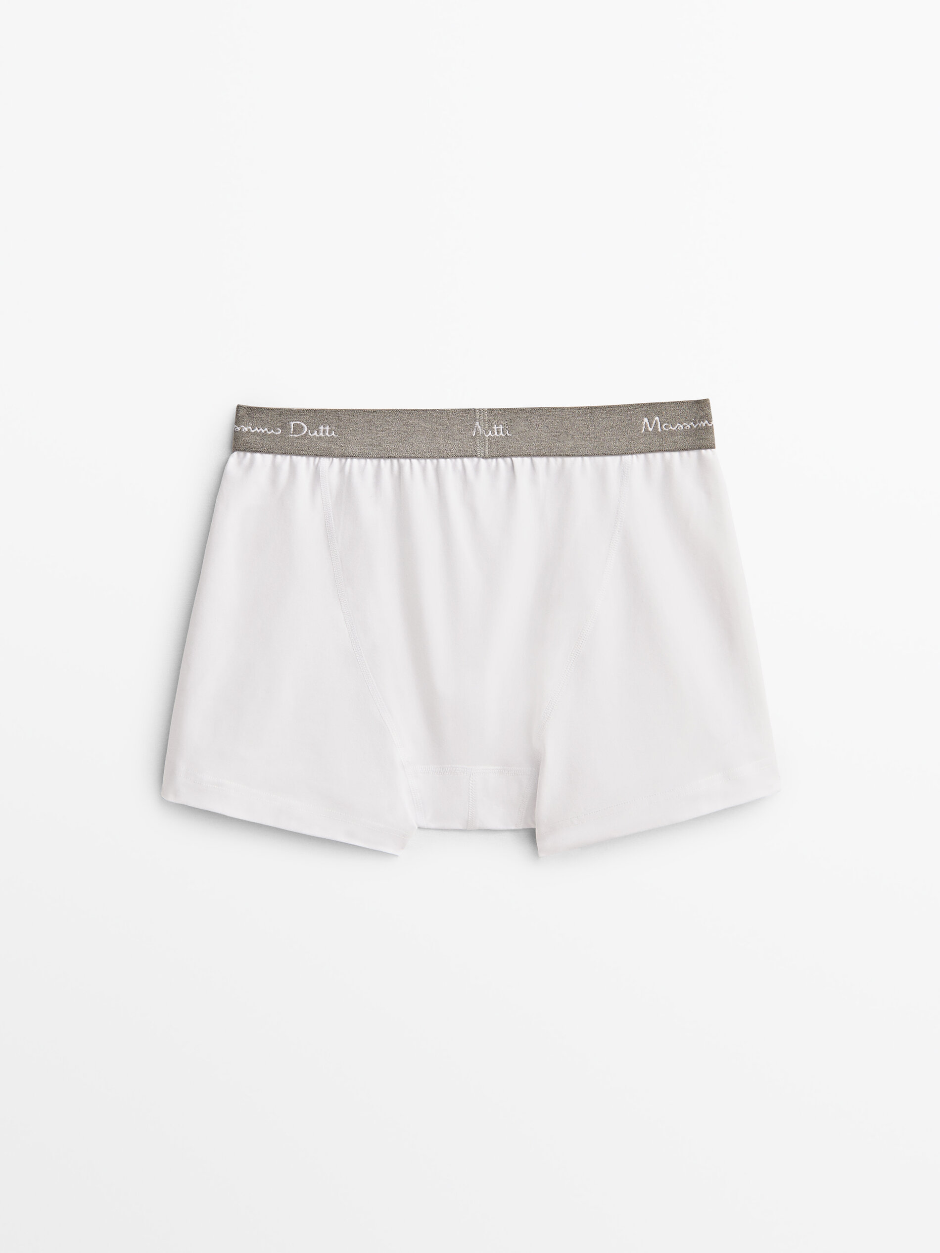 Calzoncillo bóxer cinturilla gris - BLANCO