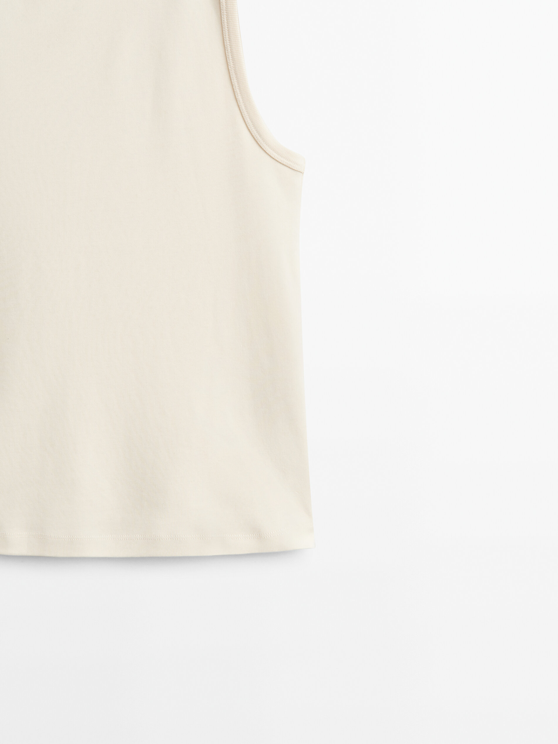 Top sin mangas algodón - CRUDO