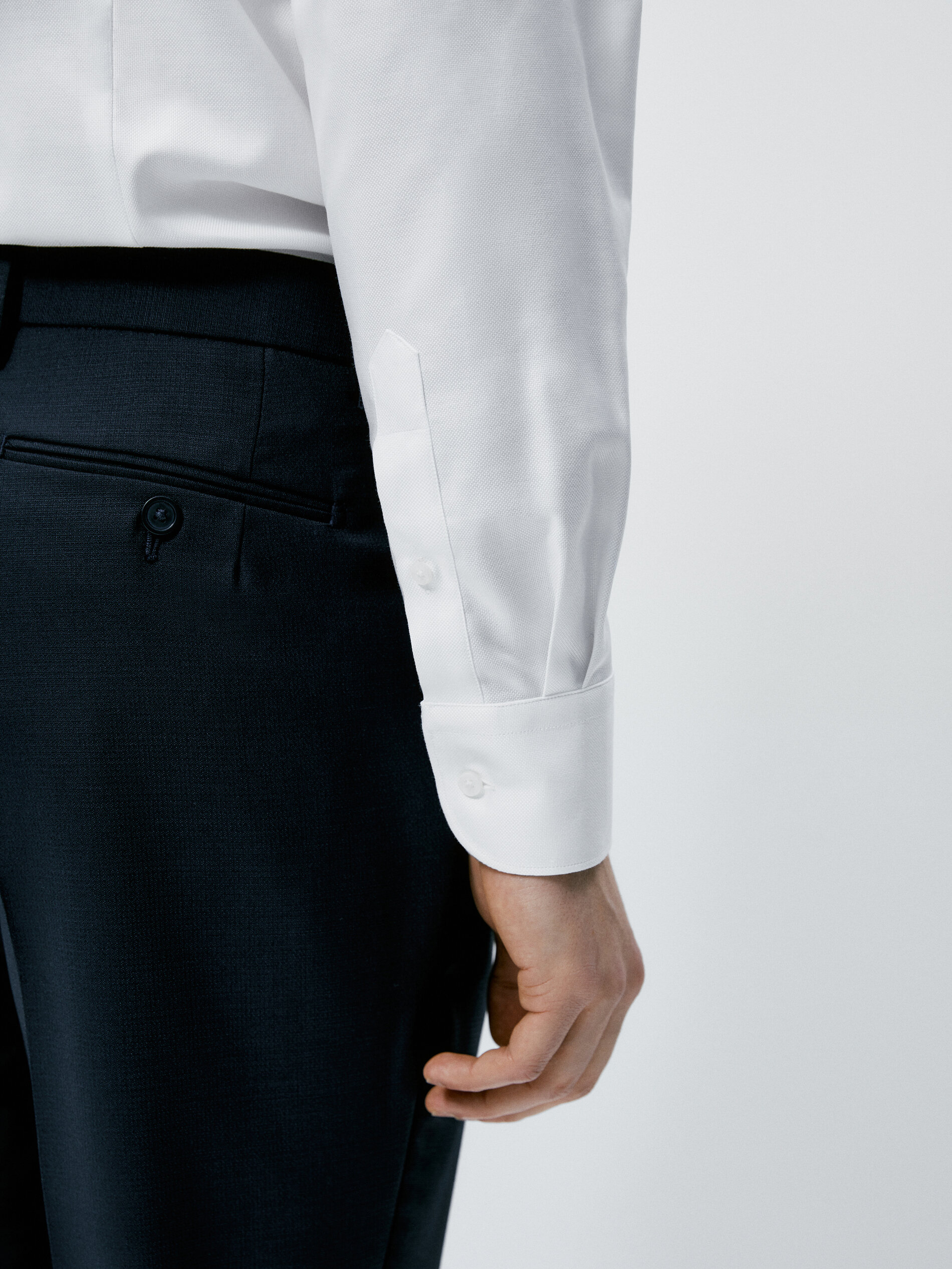 Camisa estructura easy iron slim fit - BLANCO