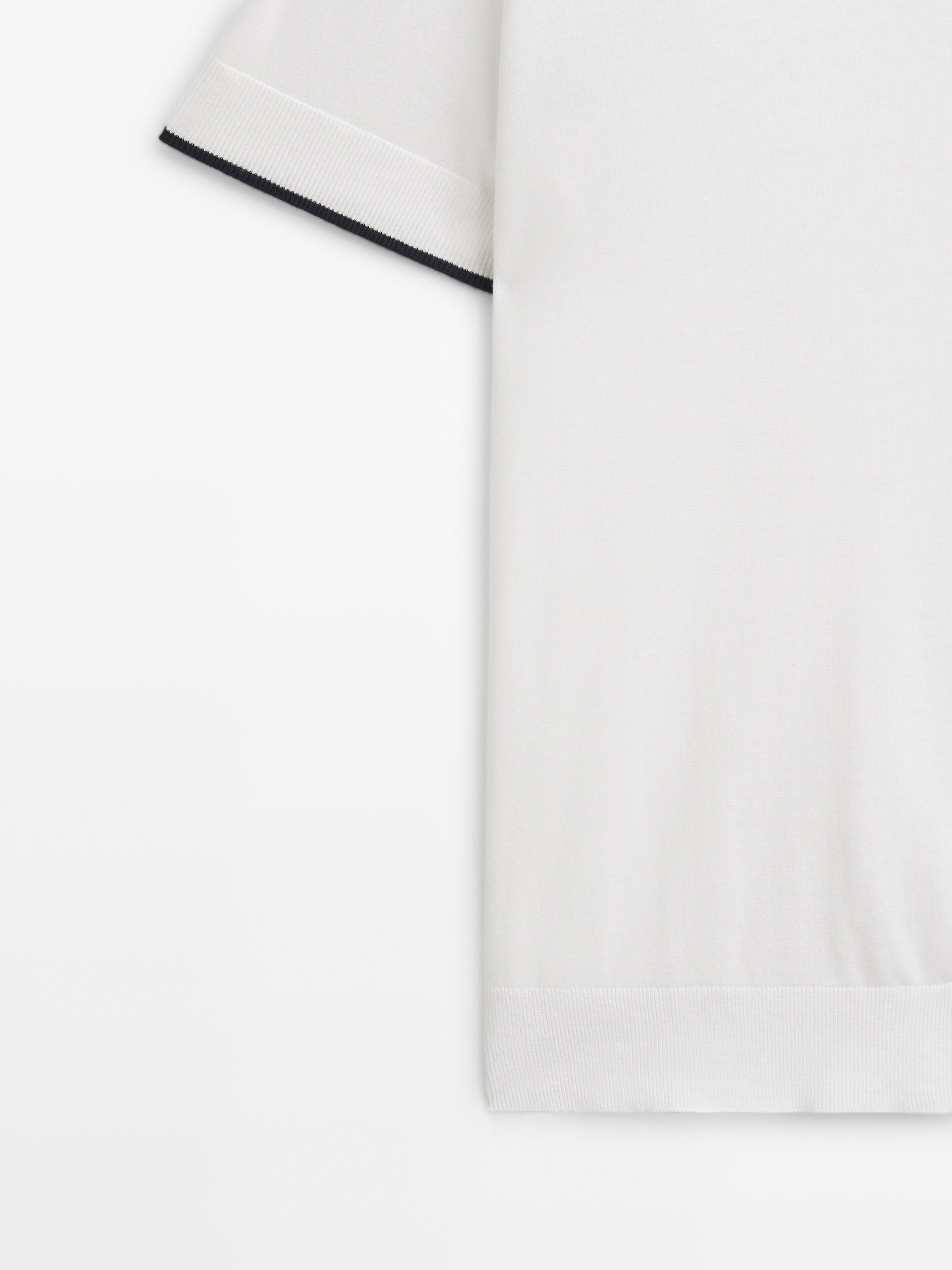 Jersey polo manga corta contraste - BLANCO